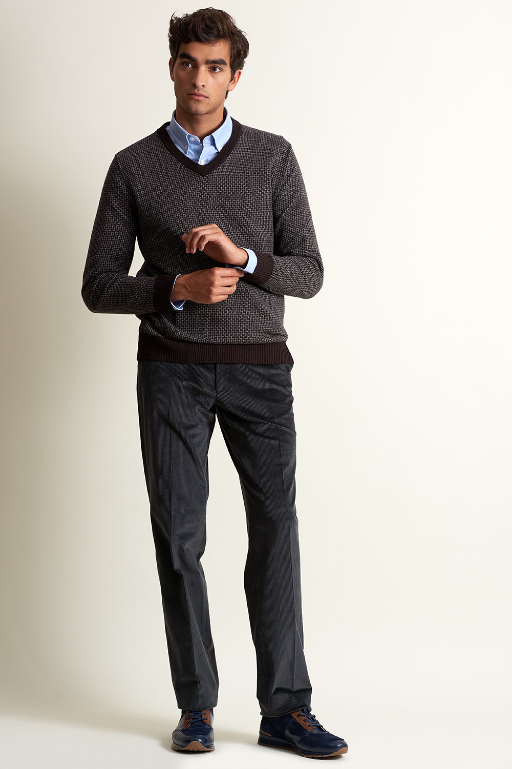 Jersey con cuello de pico