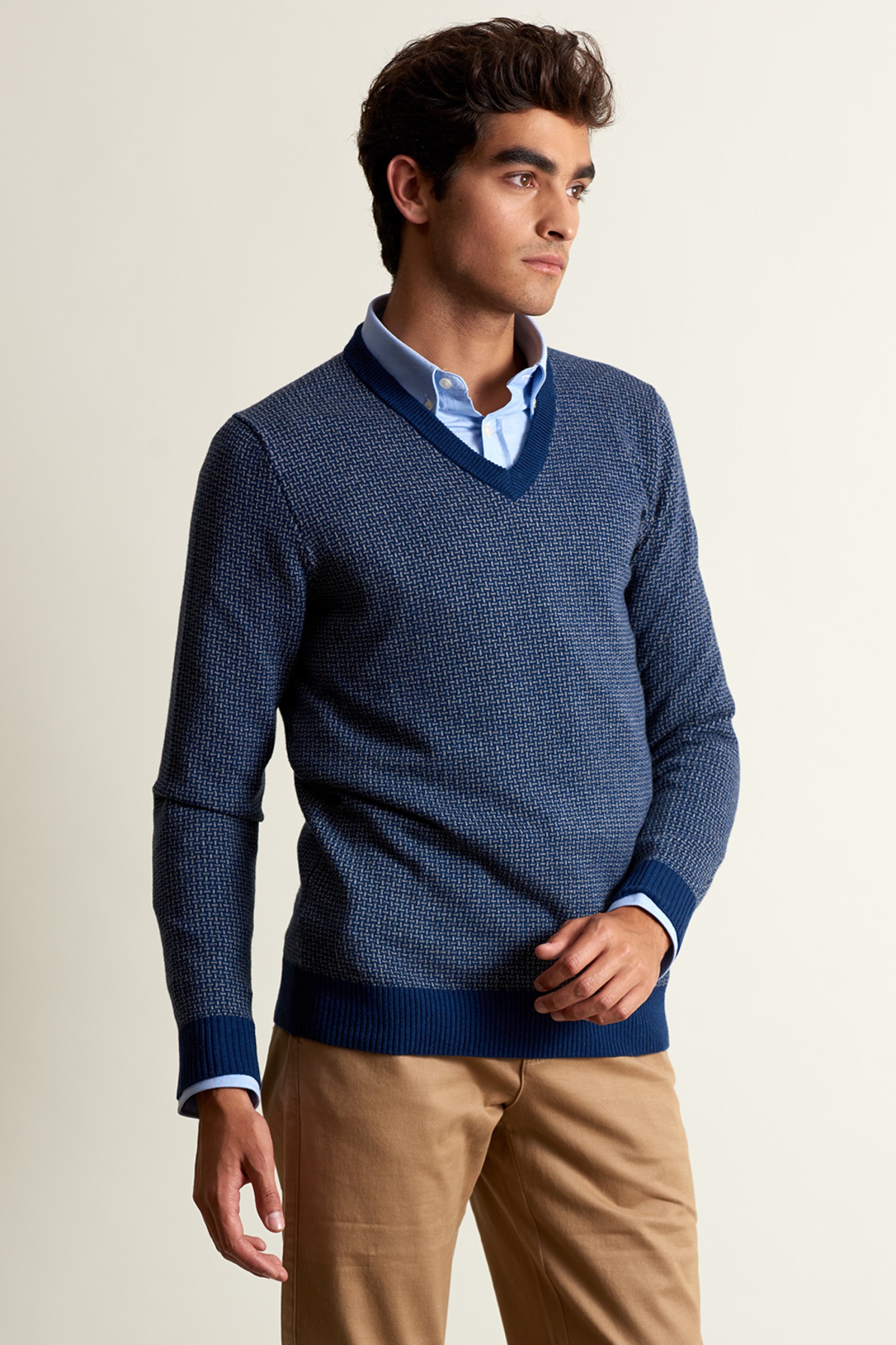 Jersey con cuello de pico