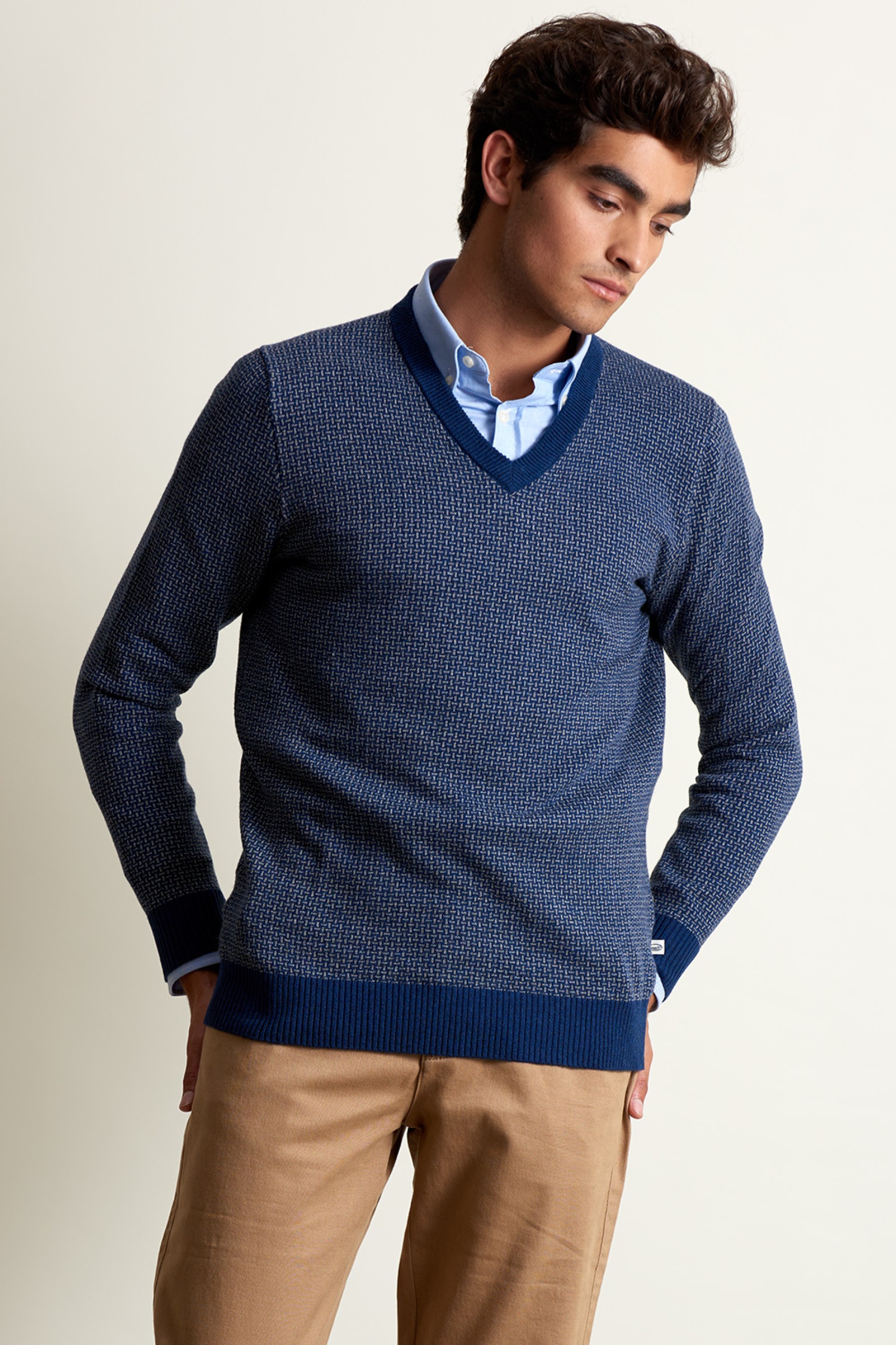 Jersey con cuello de pico