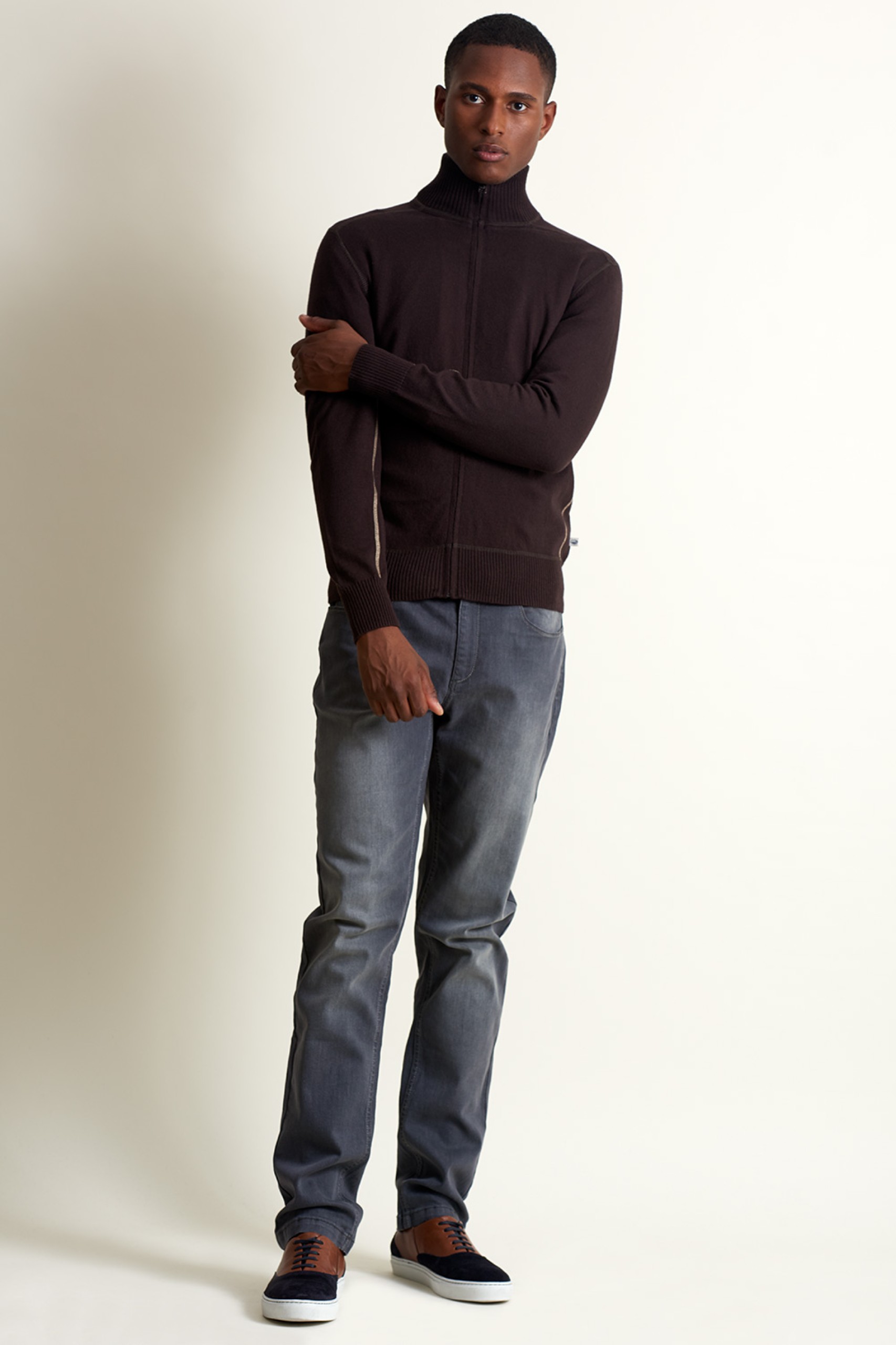 Chaqueta de punto con cremallera