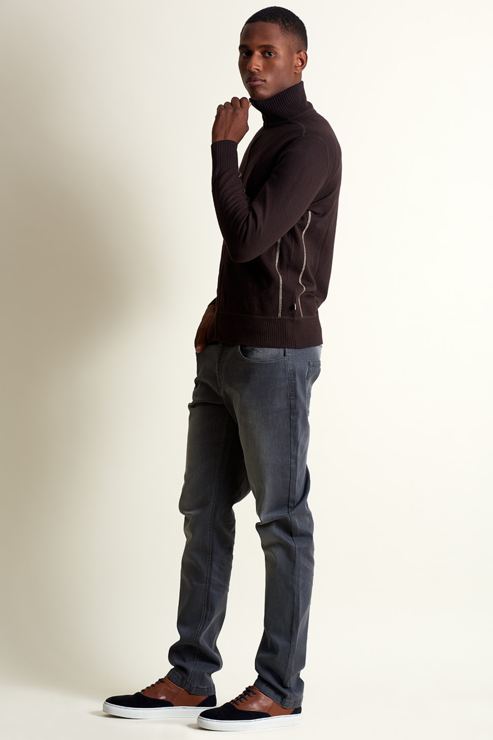 Chaqueta de punto con cremallera