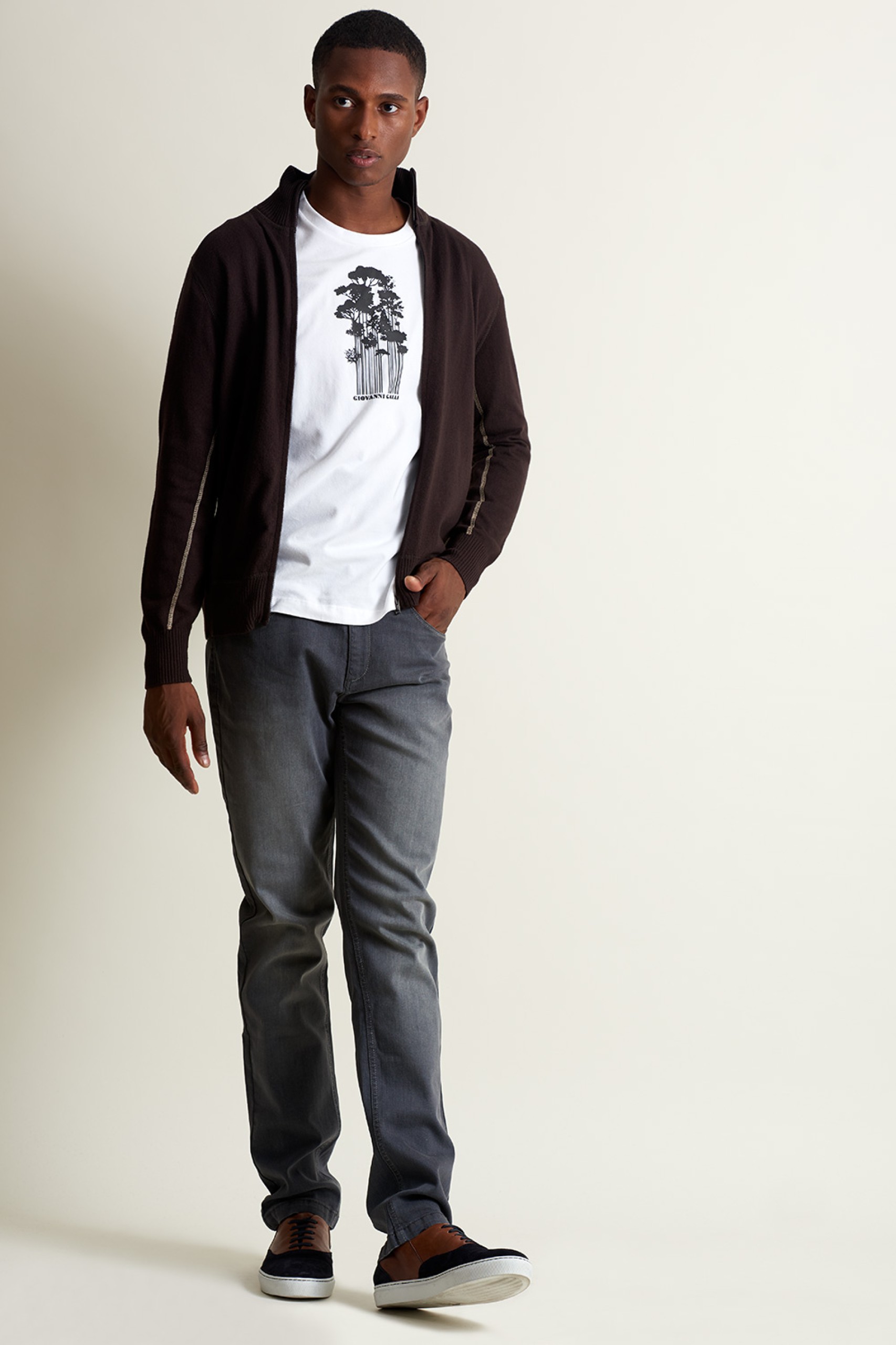 Chaqueta de punto con cremallera