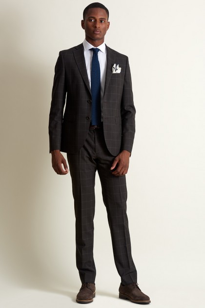 Slim fit plaid suit