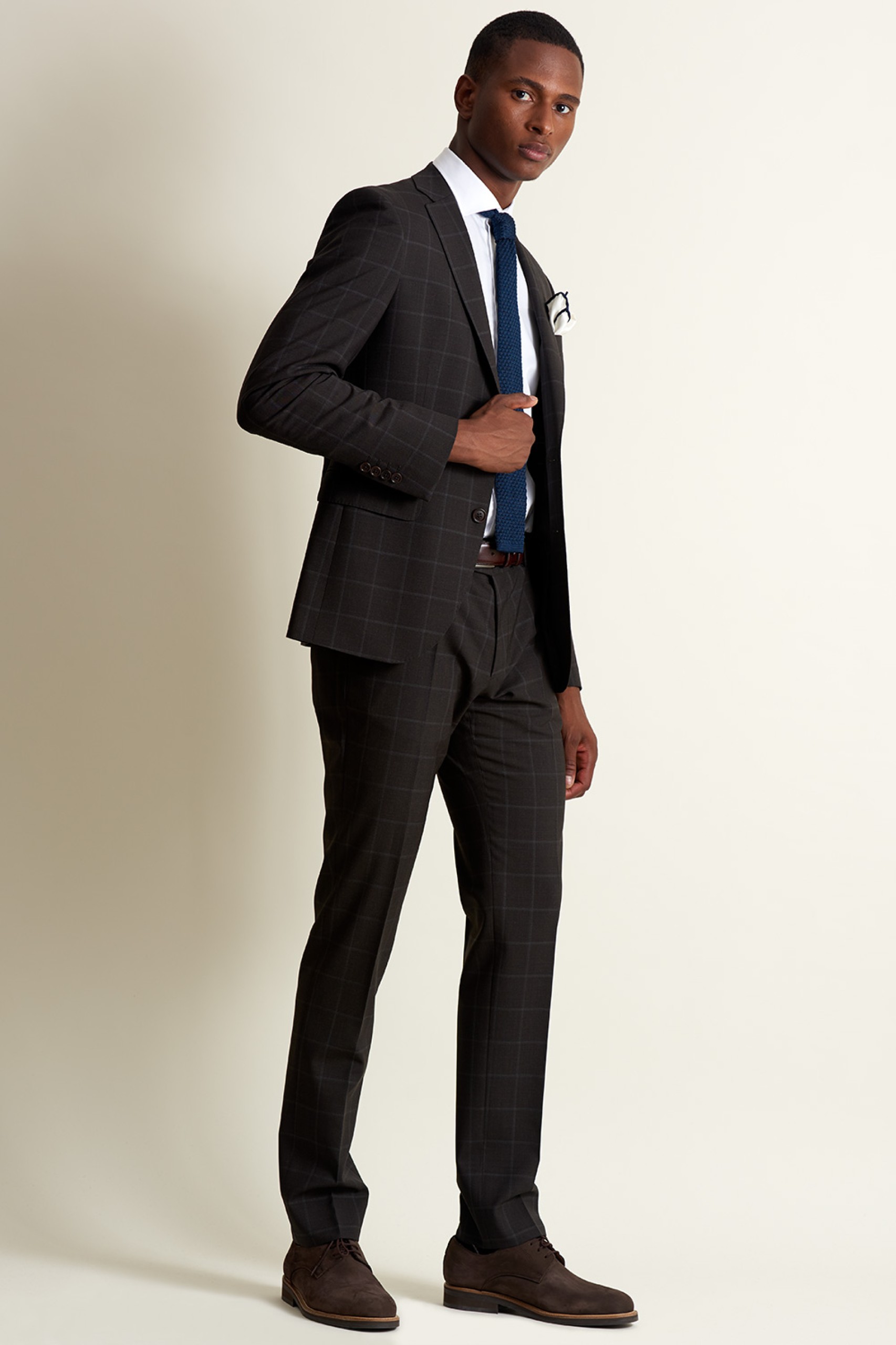 Traje slim fit a cuadros