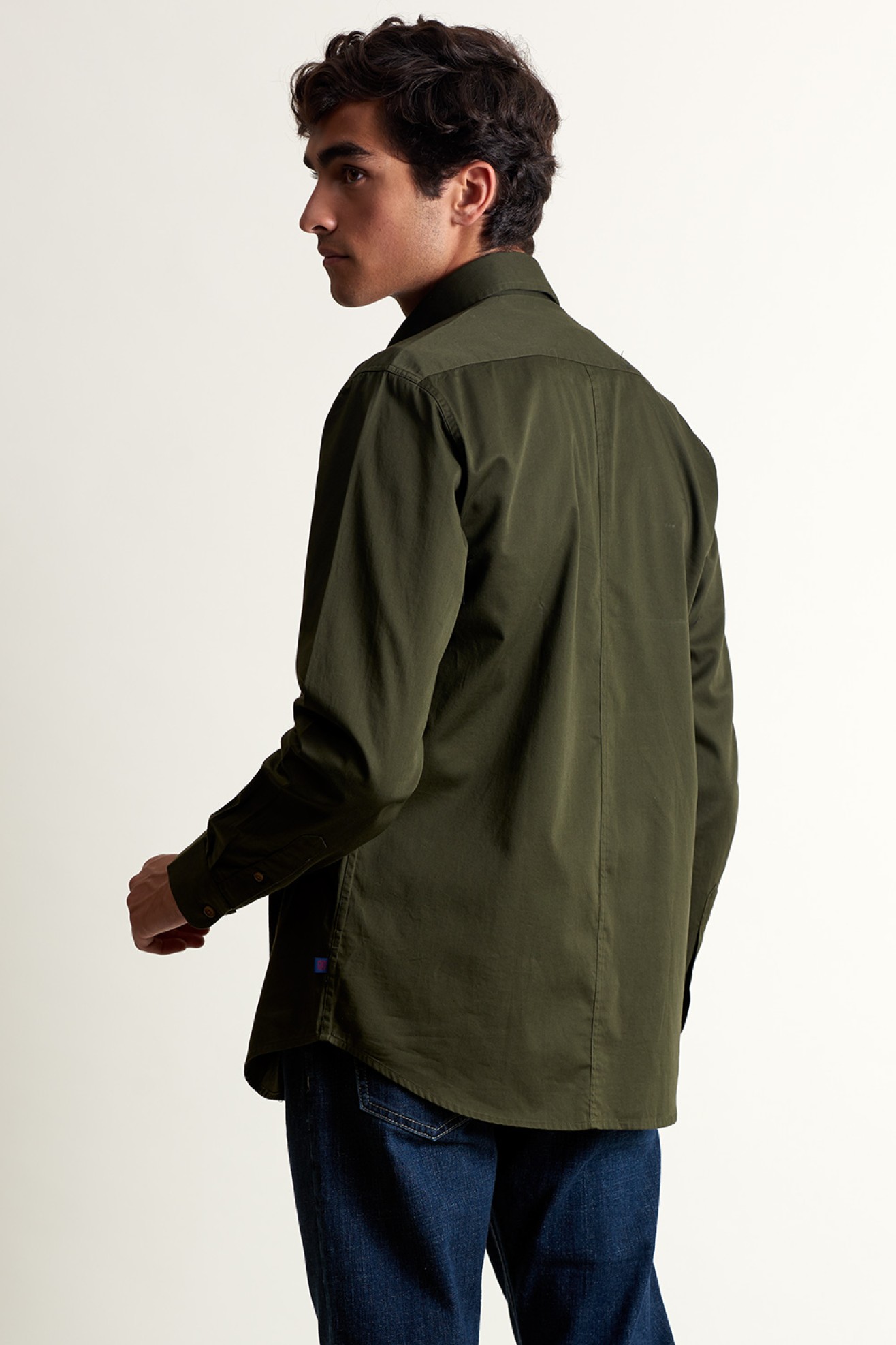 Camisa slim fit de algodón