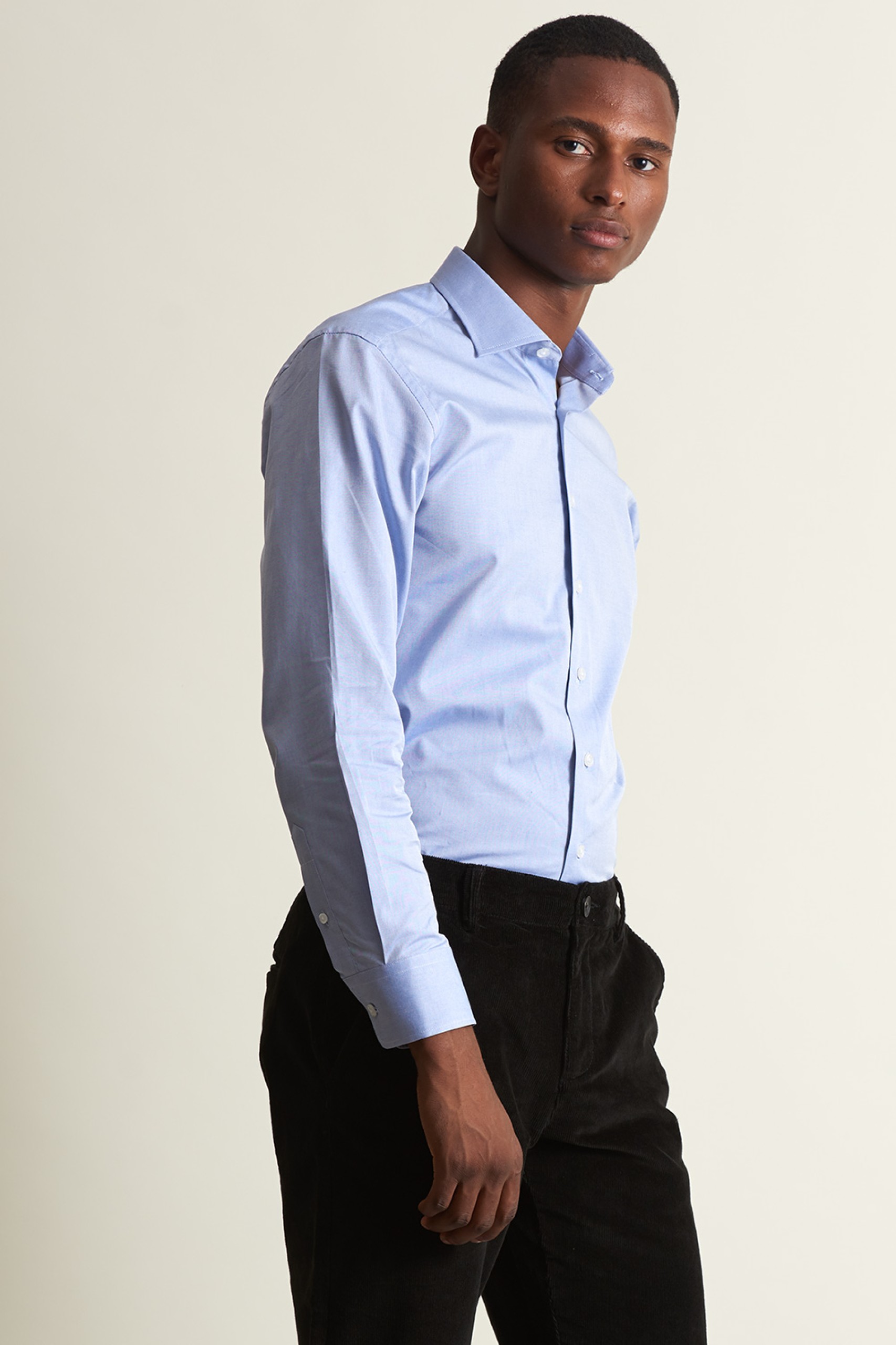 Camisa slim fit de algodón