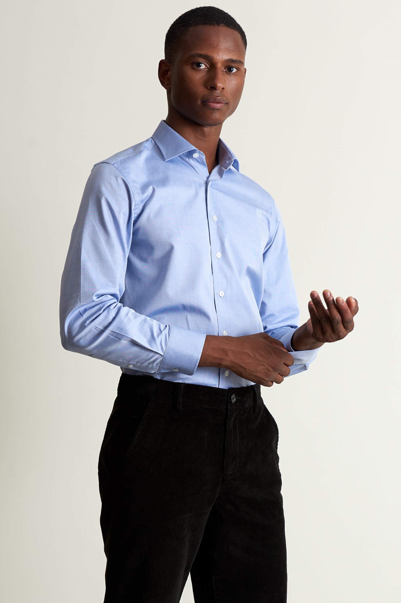 Camisa slim fit de algodón