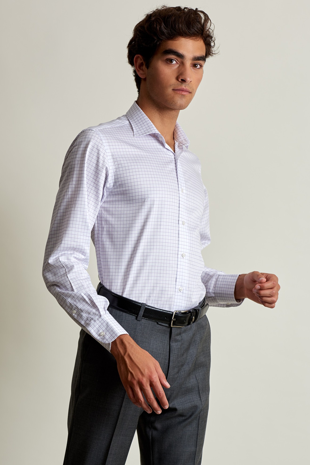 Camisa clssica cintada