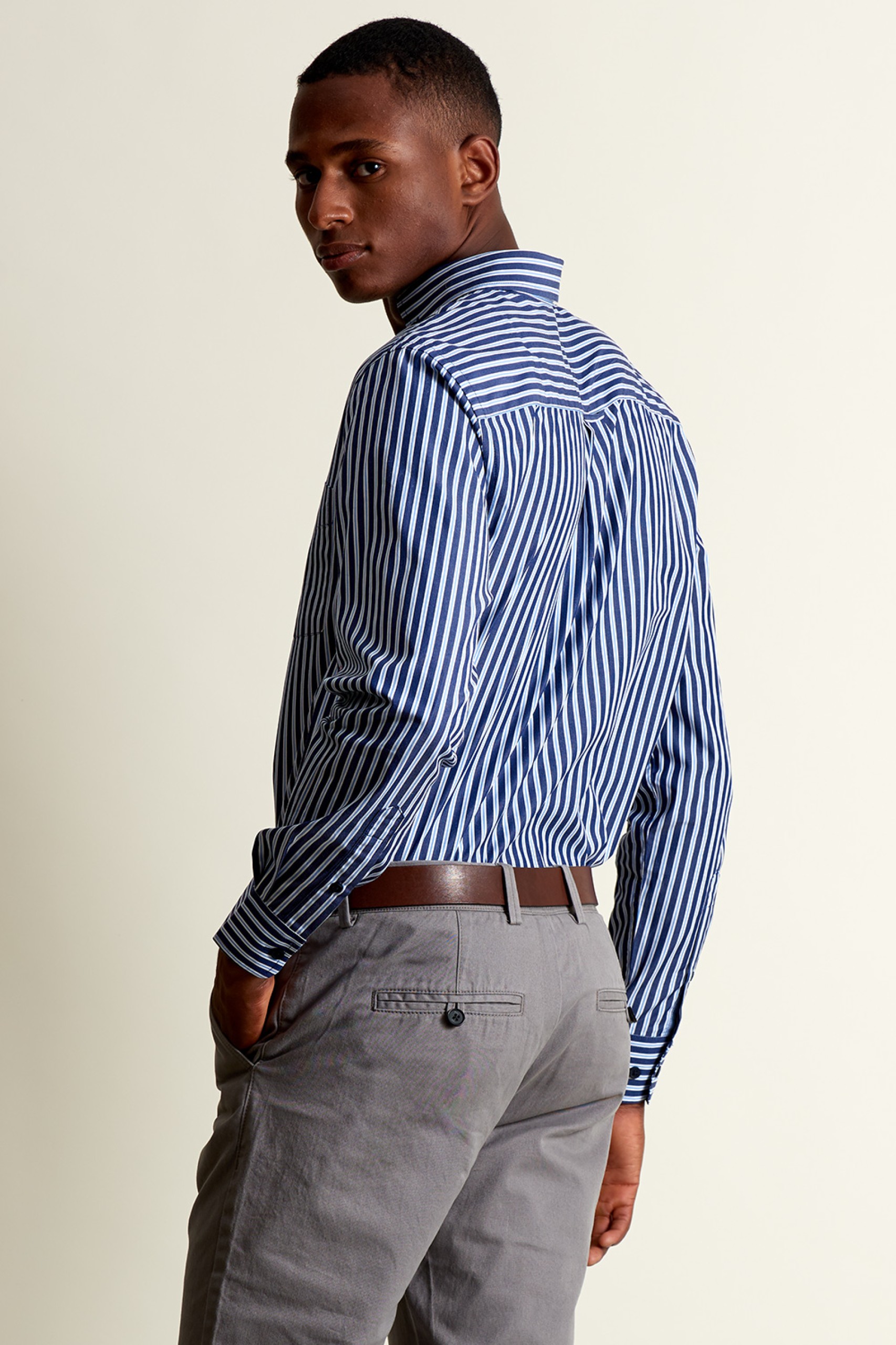 Camisa a rayas regular fit