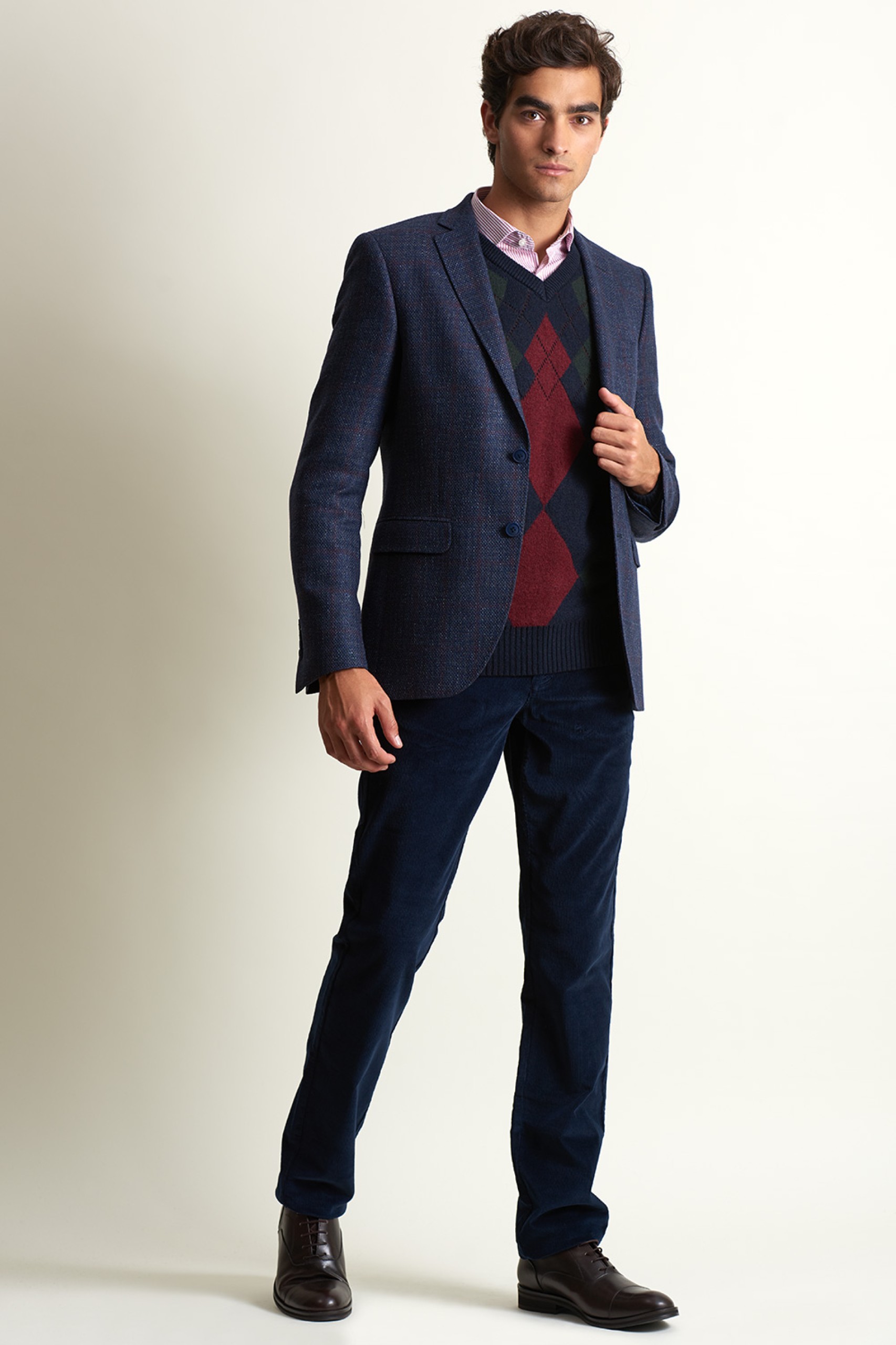 Blazer de cuadros slim fit