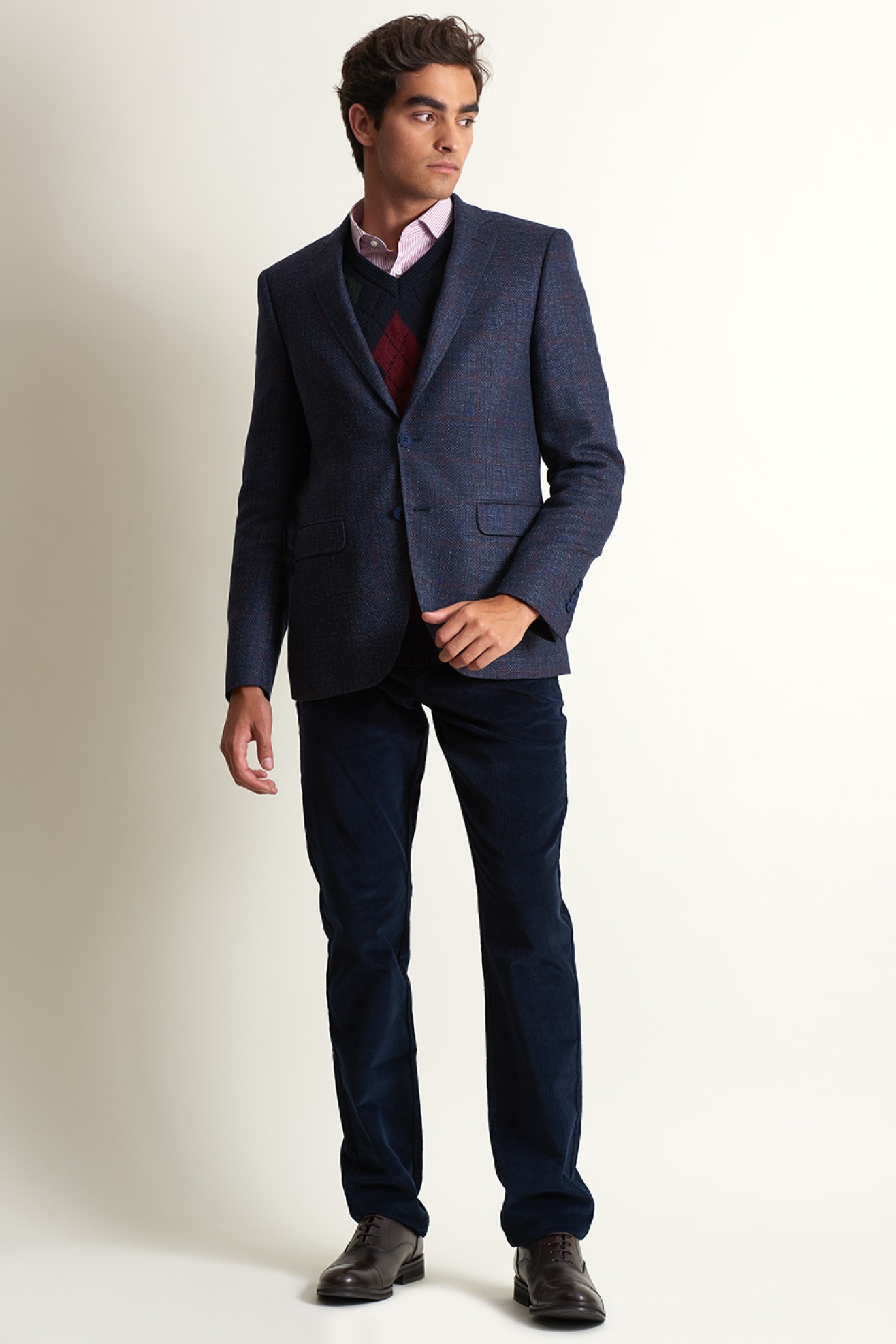 Blazer xadrez slim fit