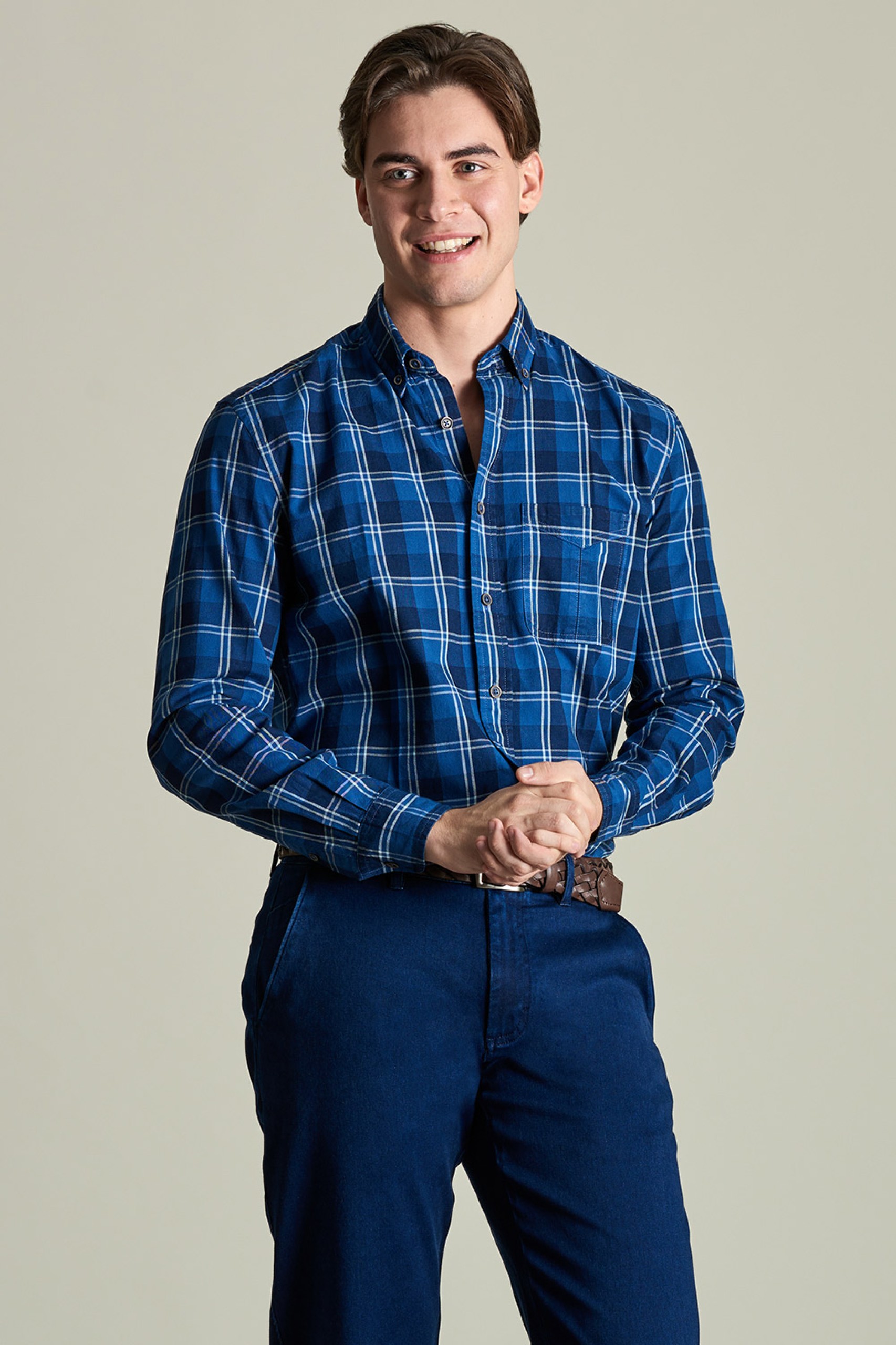 Camisa regular fit a cuadros