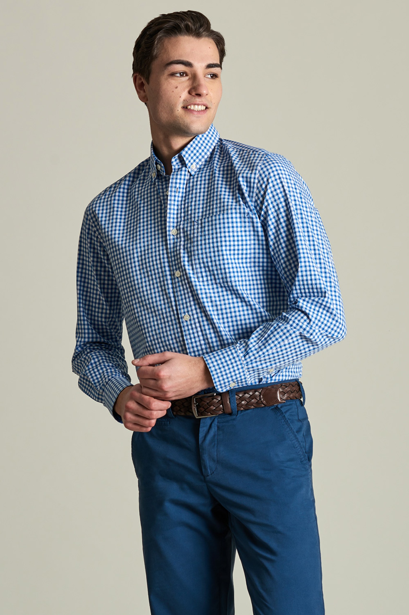 Camisa regular fit a cuadros