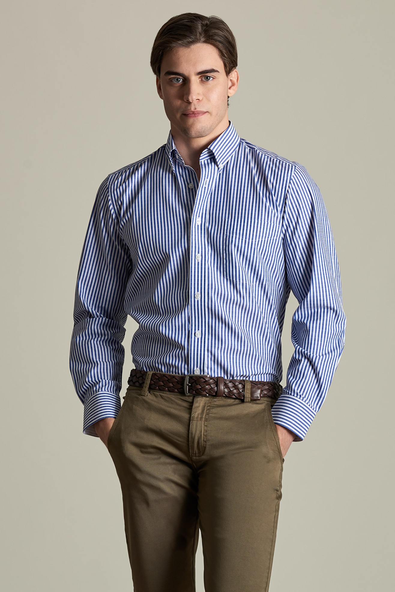 Camisa casual cintada
