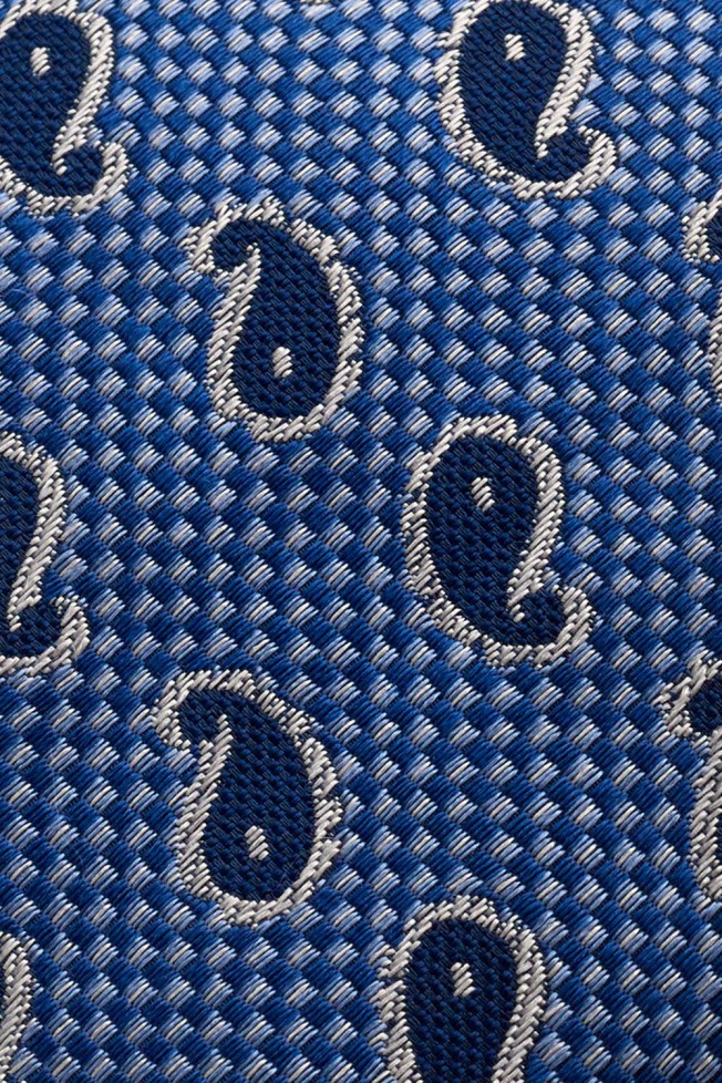 Corbata de seda con estampado cornucopia