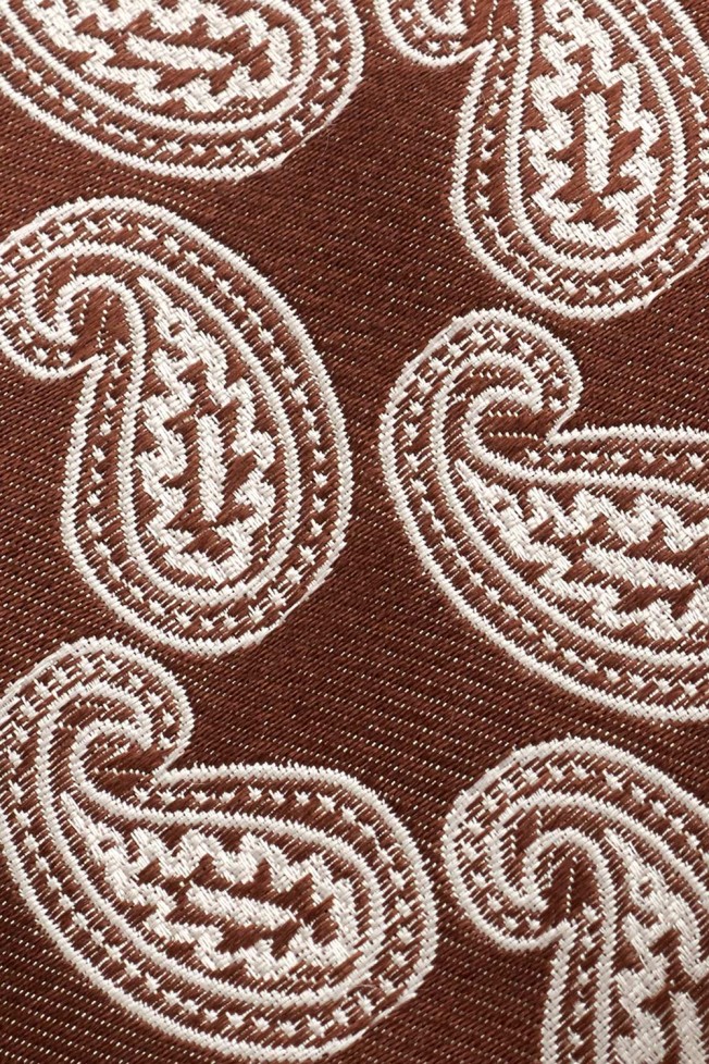 Corbata de seda con estampado de cornucopias Corbata de seda con estampado de cornucopias