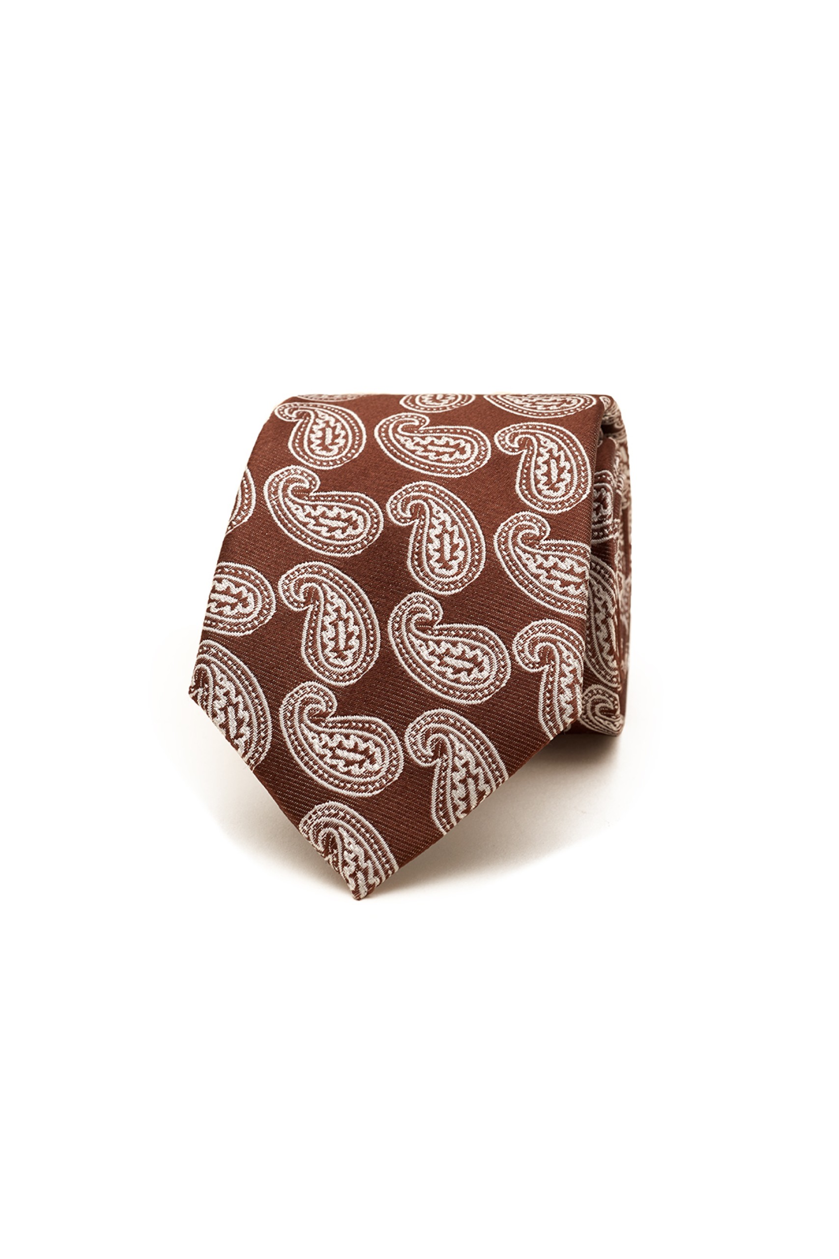 Corbata de seda con estampado de cornucopias