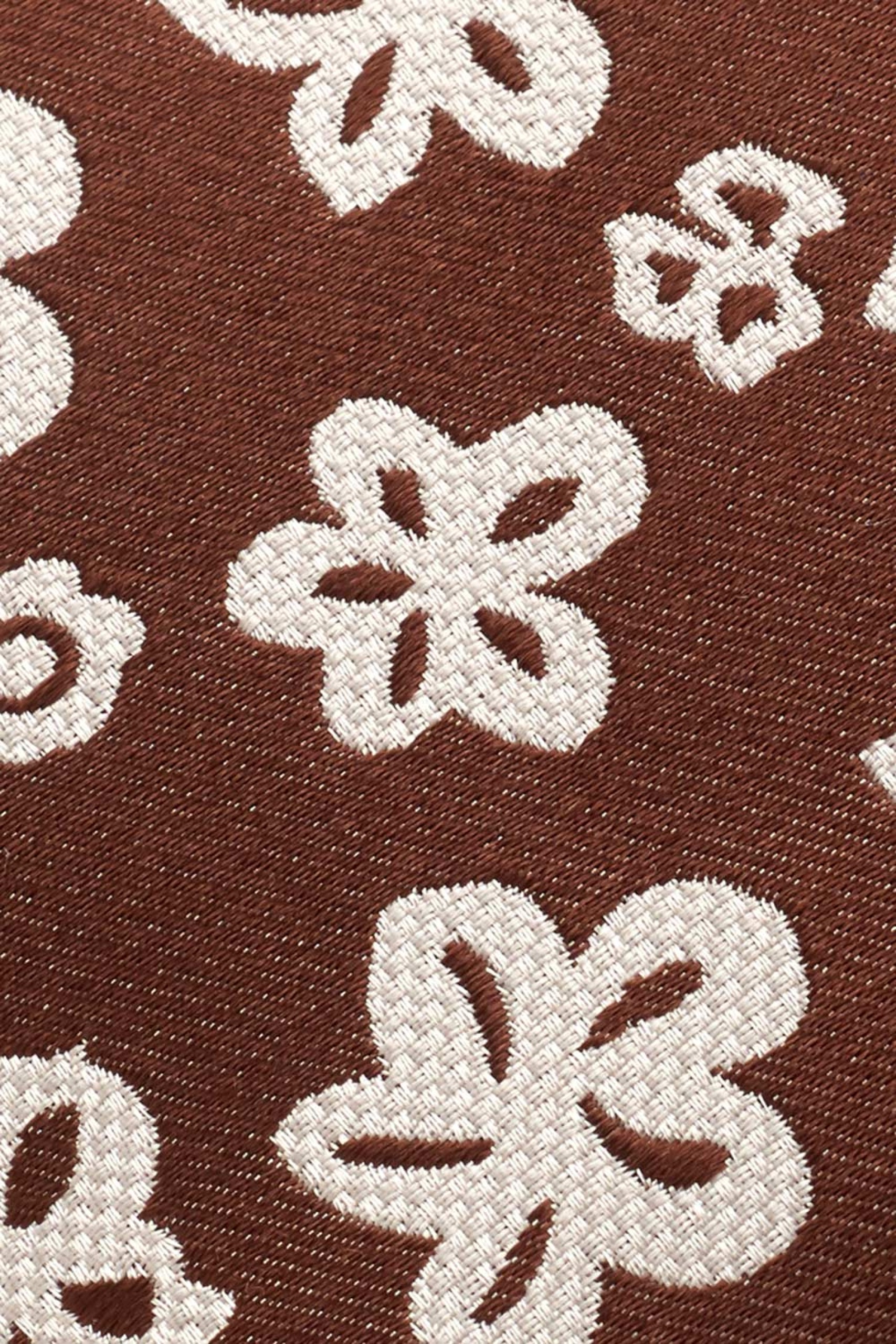 Corbata de seda con estampado de flores