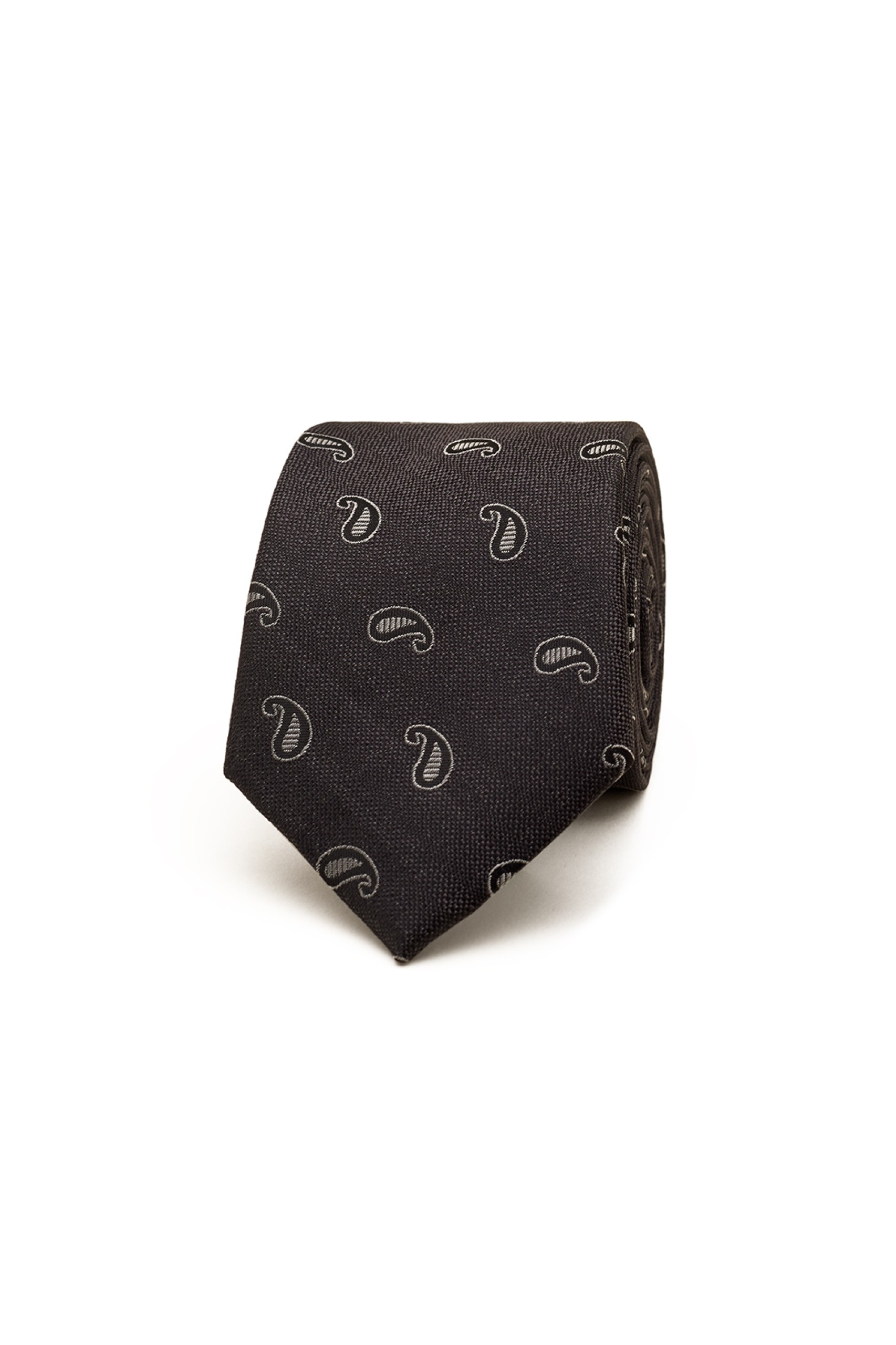 Corbata de seda con estampado cornucopia