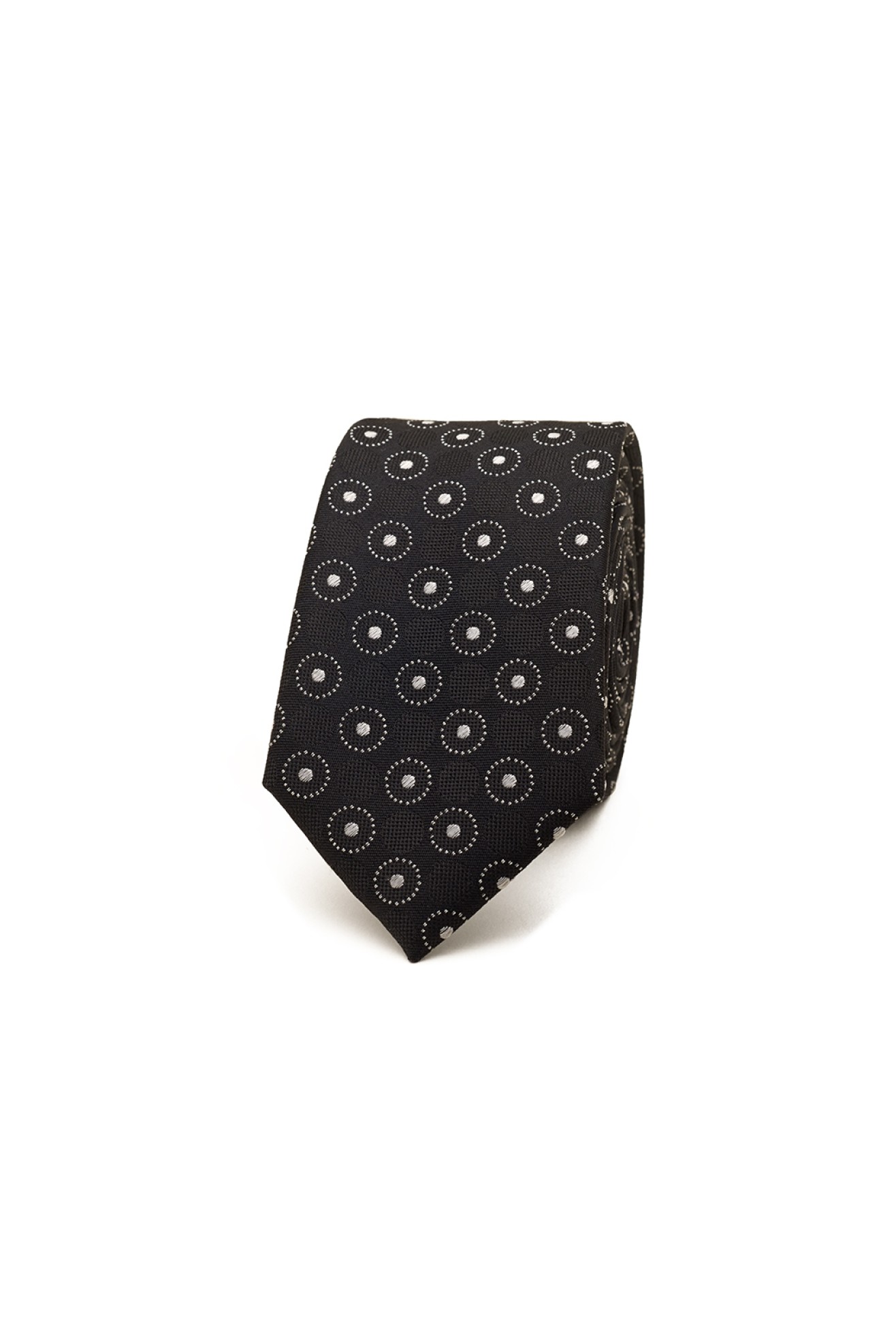 Corbata de seda con lunares