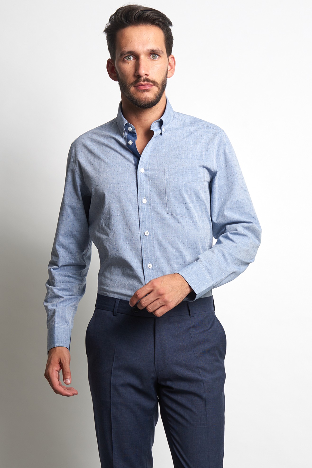 Camisa casual ajustada 