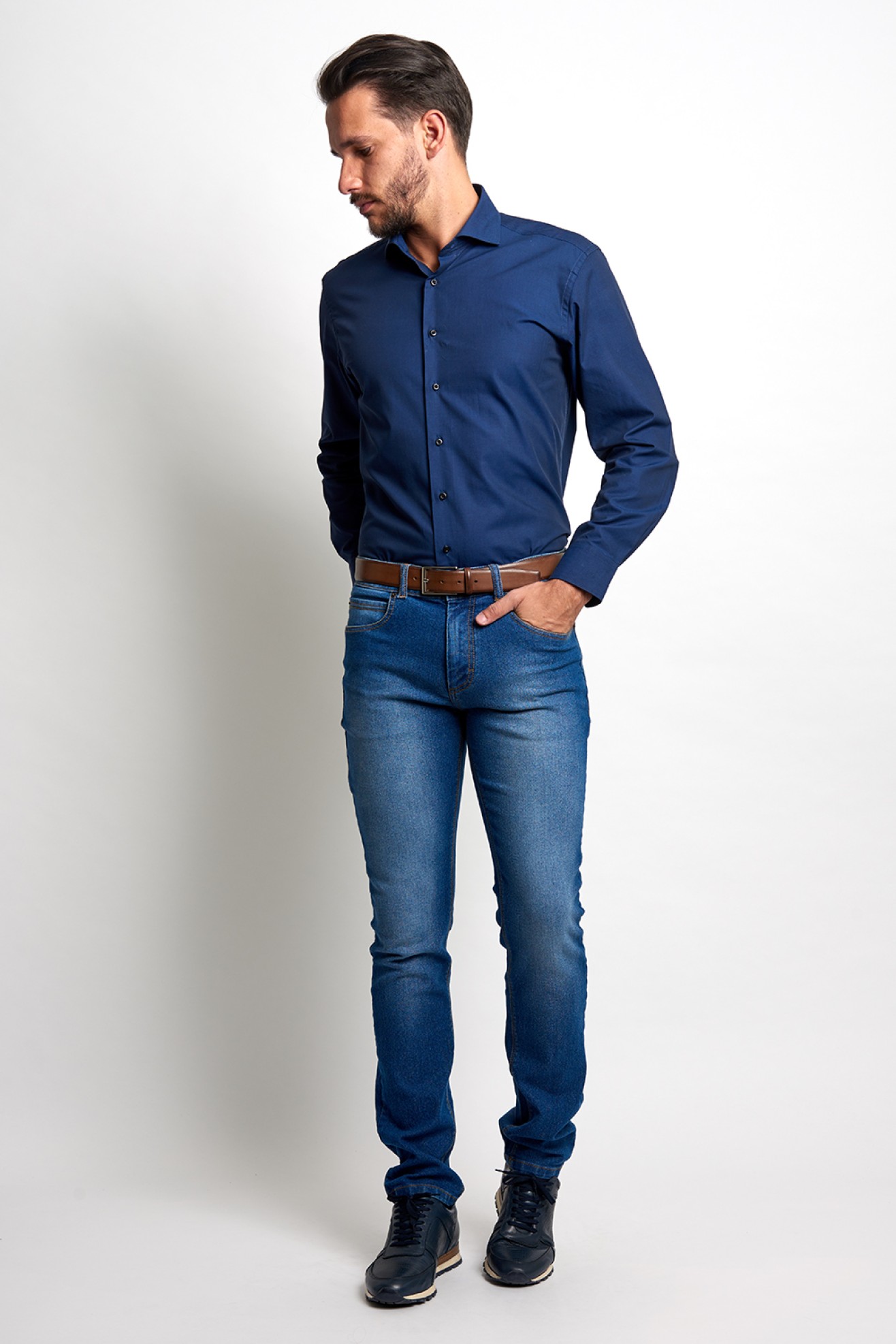 CAMISA CASUAL CINTADA