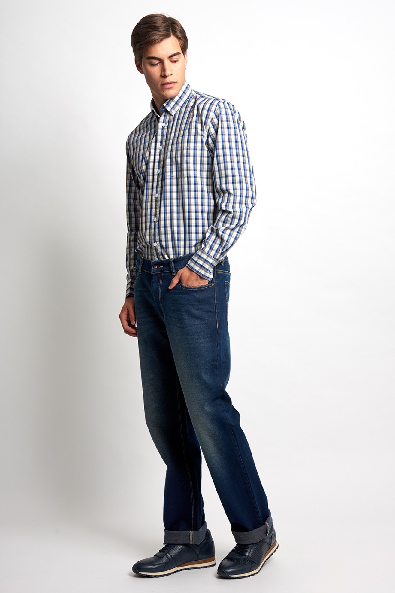 Camisa xadrez slim fit