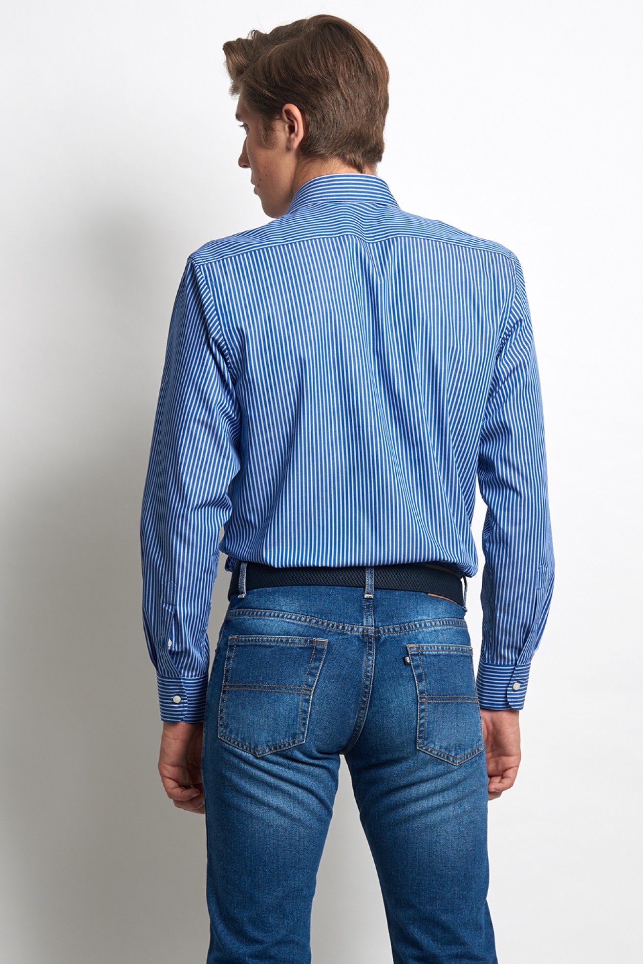 Camisa slim fit s riscas