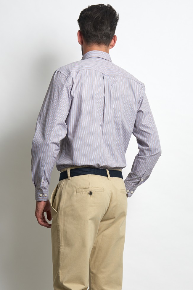 Camisa s riscas regular fit