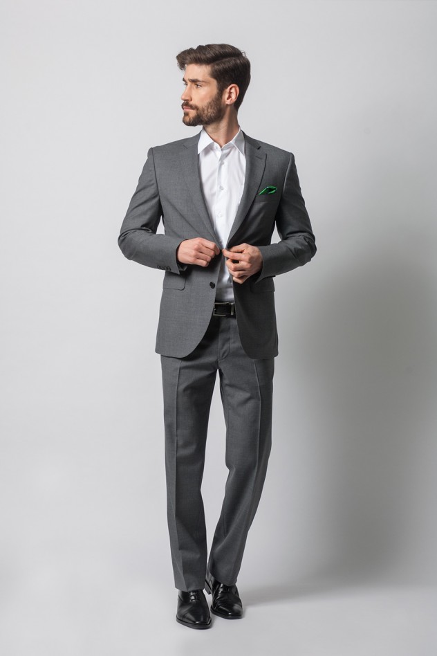 Plain Fitted Suit