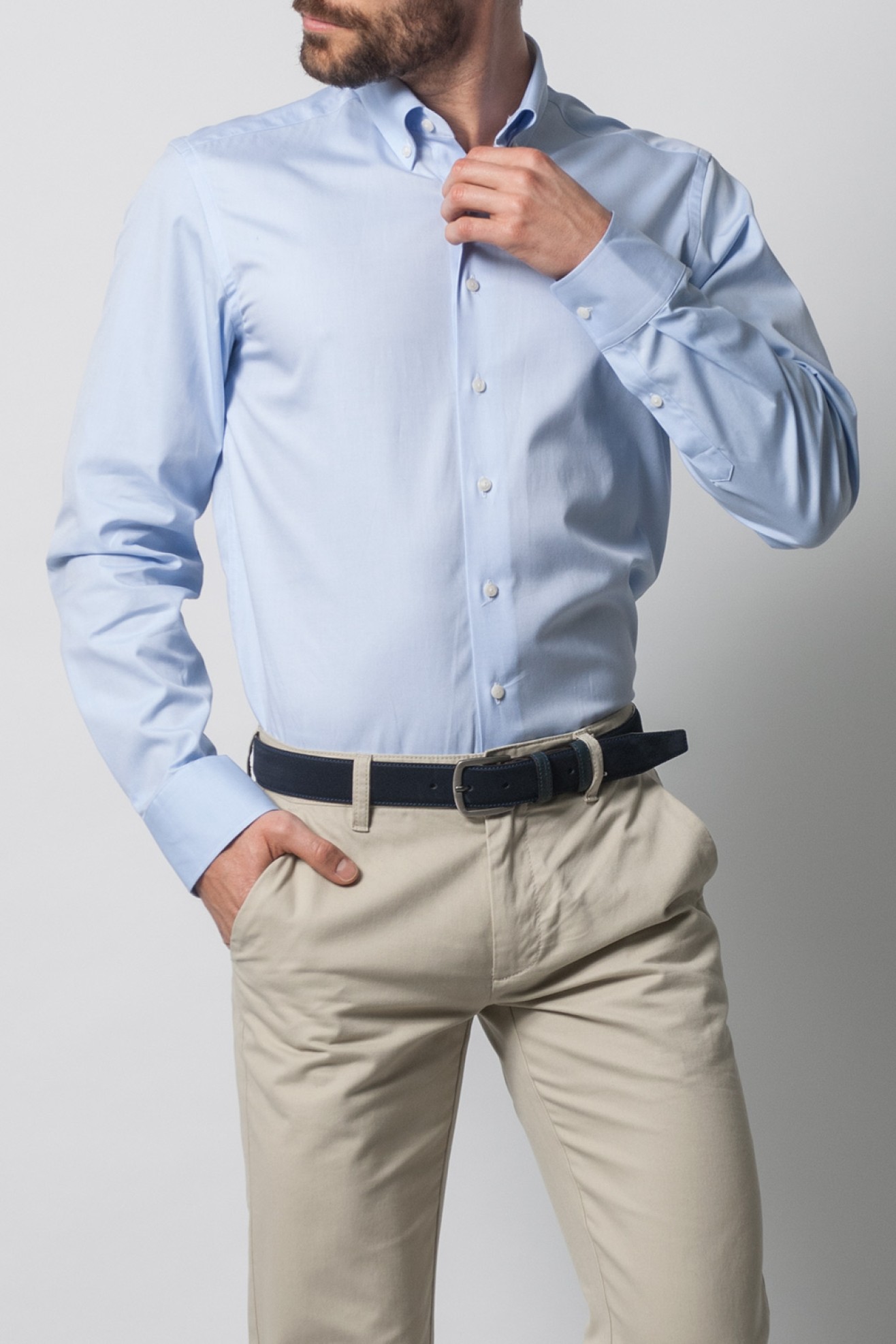 Camisa clsica ajustada 