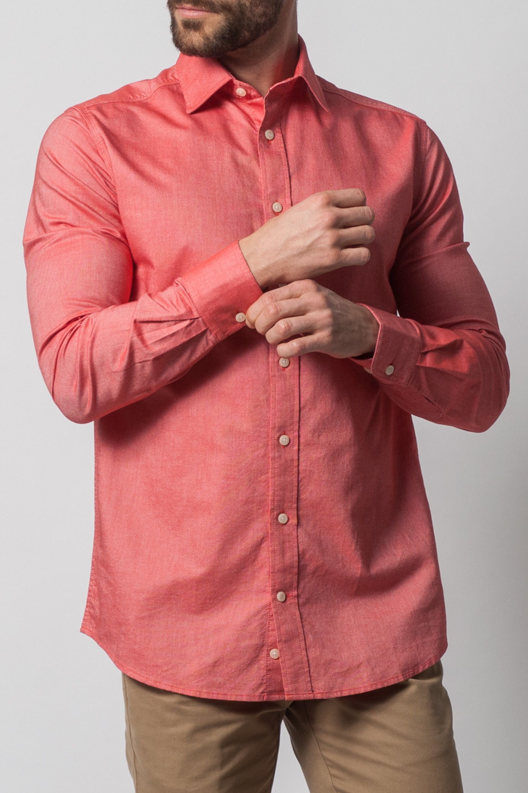 Camisa oxford slim fit