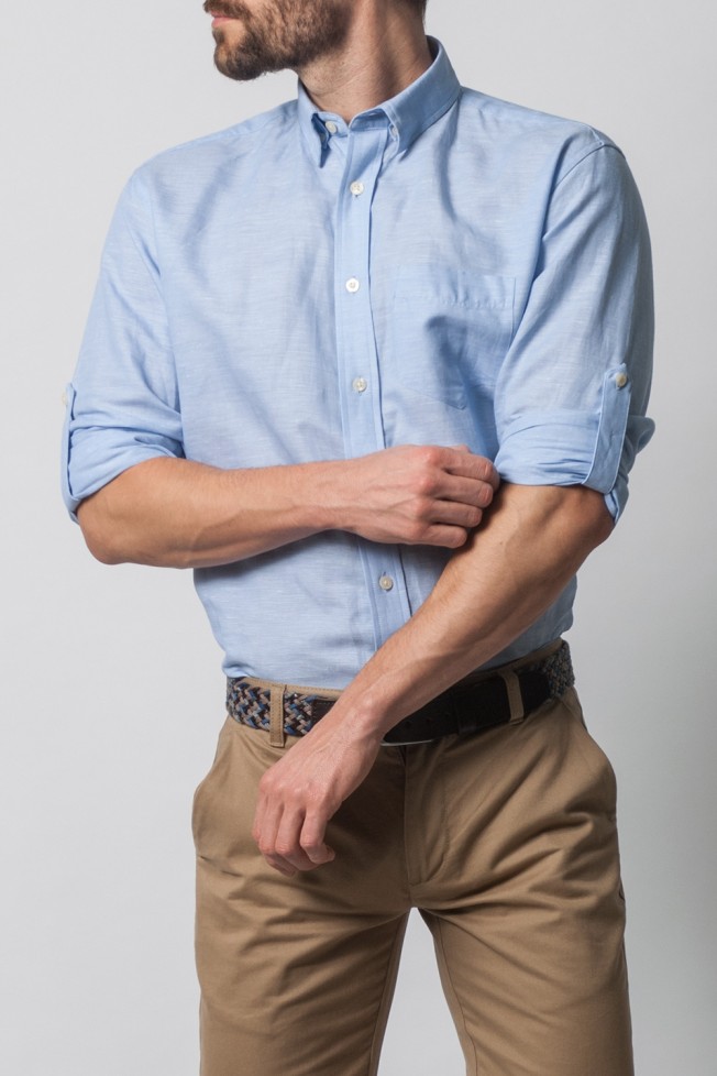 Camisa de lino regular fit Camisa de lino regular fit