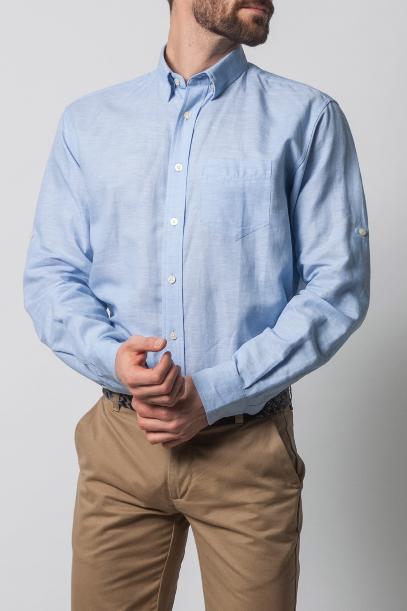 Camisa linho regular fit