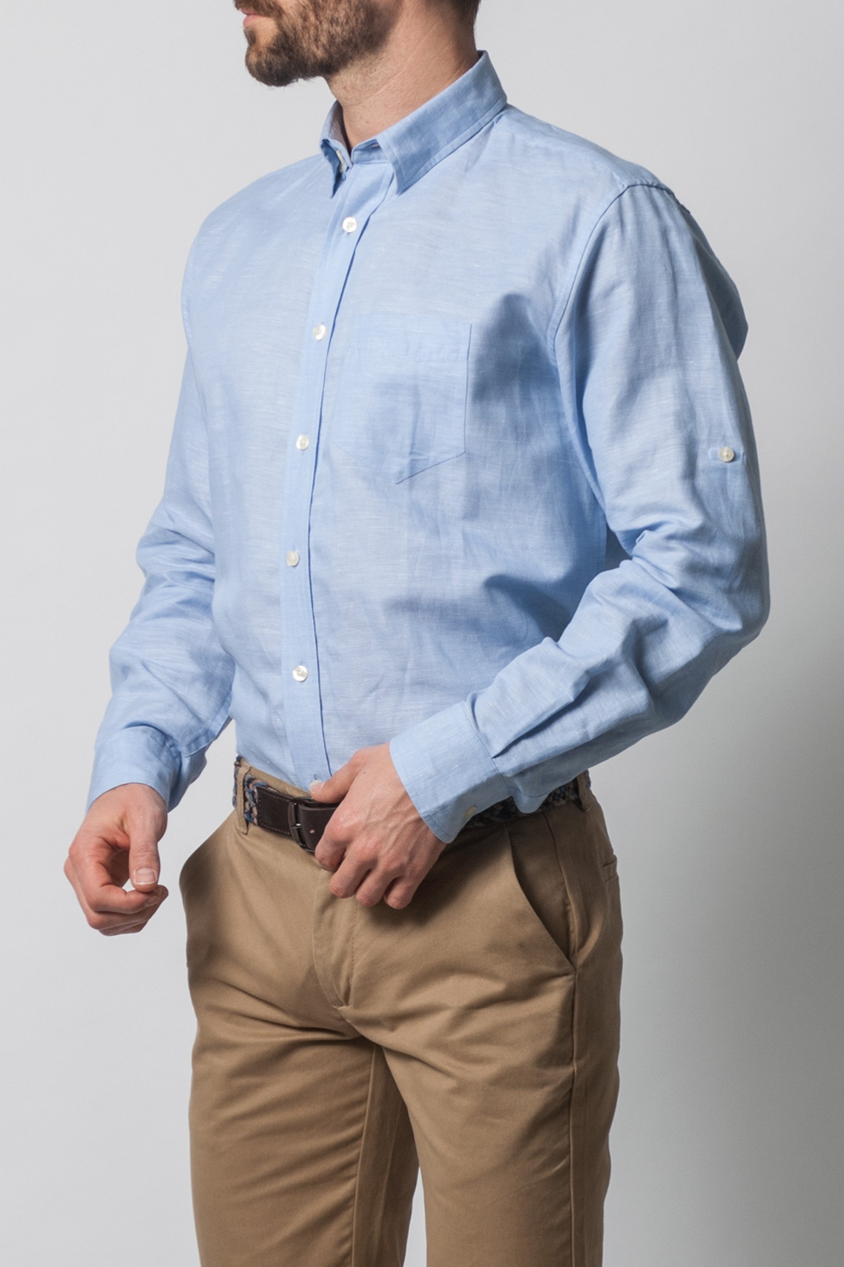 Camisa de lino regular fit