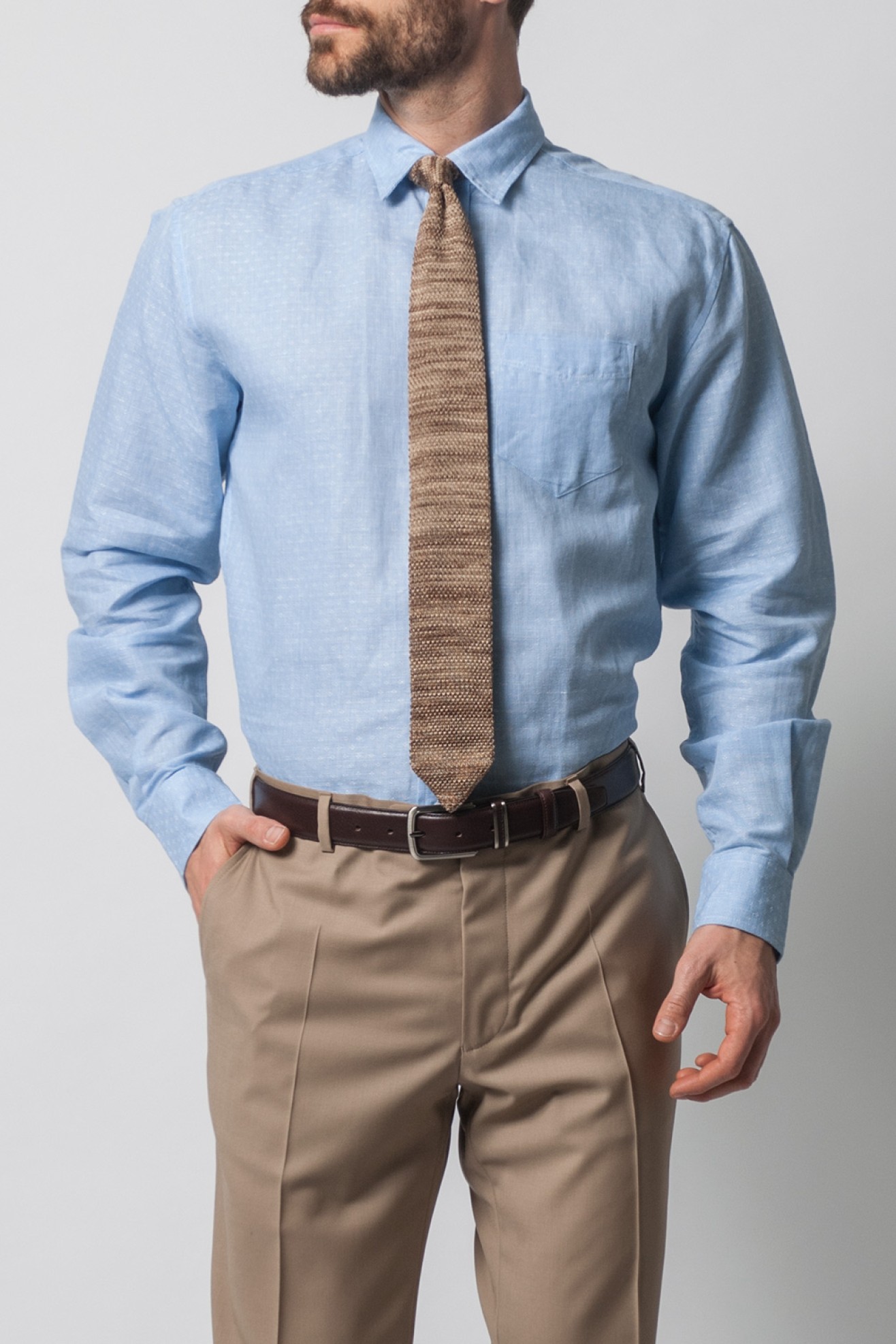 Camisa linho regular fit