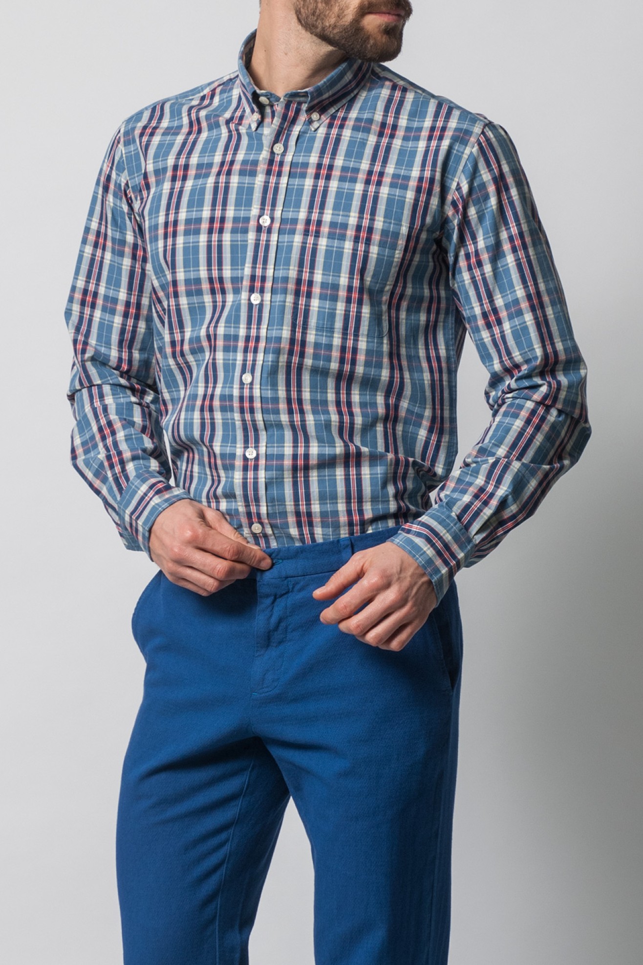 Camisa xadrez slim fit