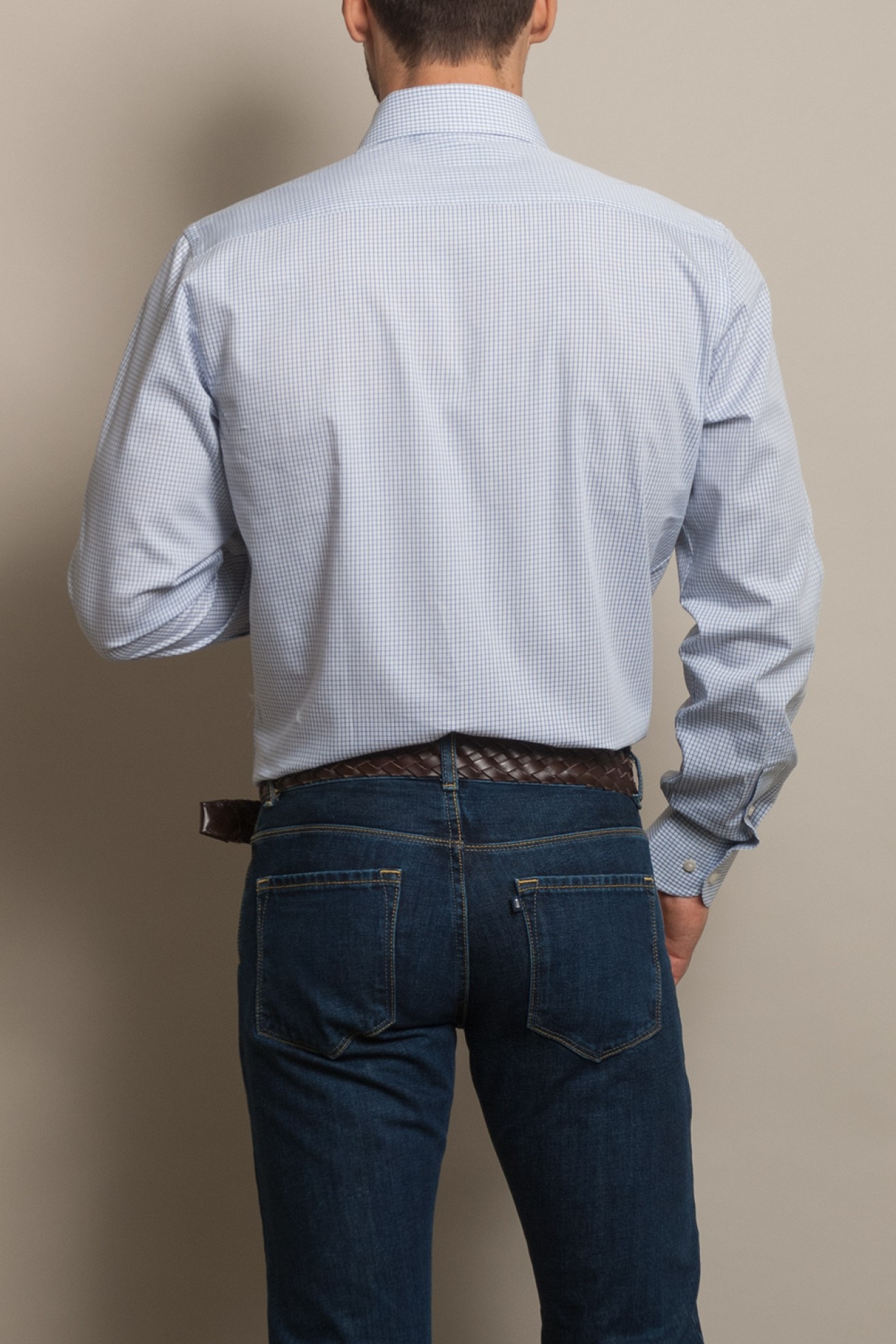 Camisa clssica cintada