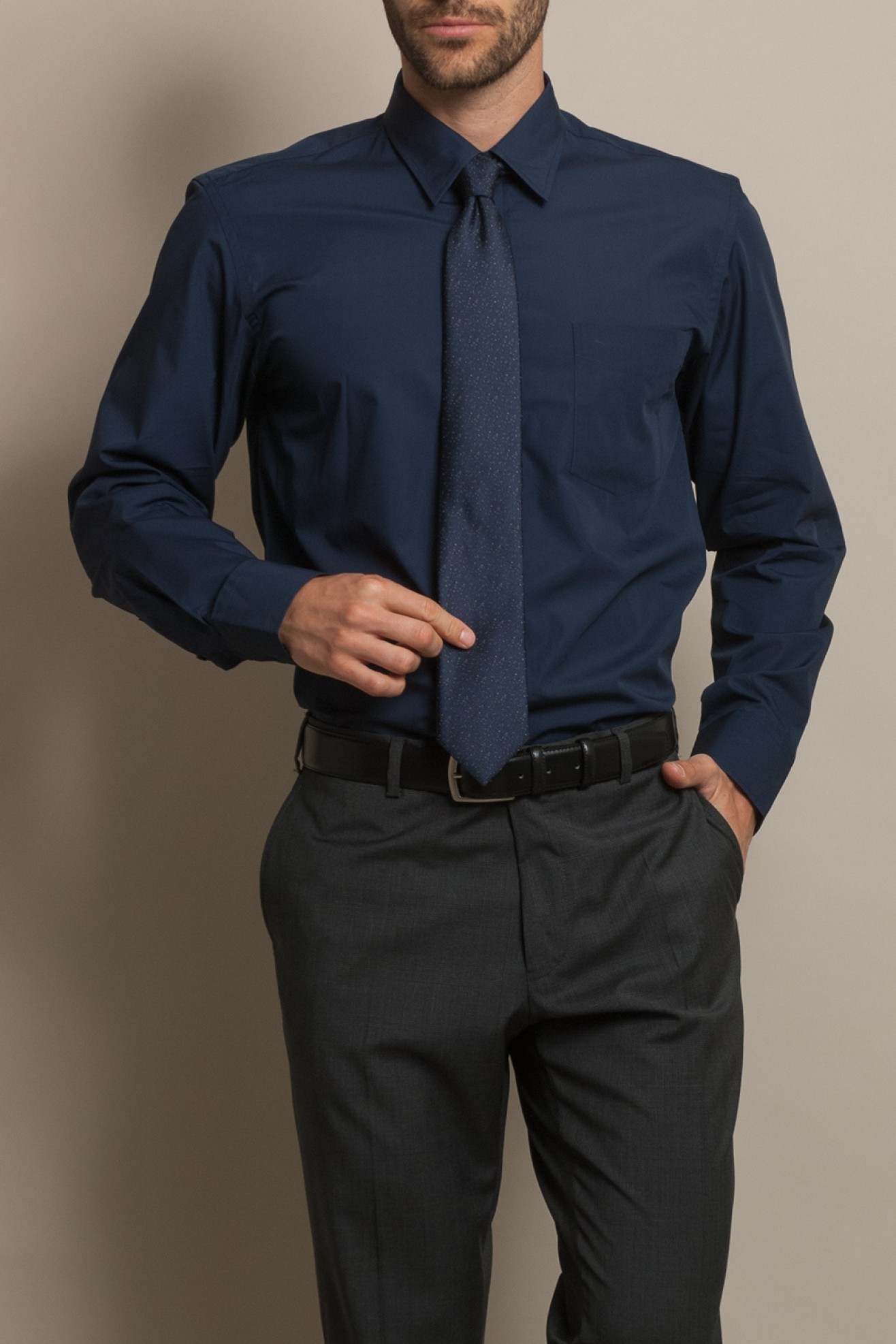 Camisa casual ajustada 