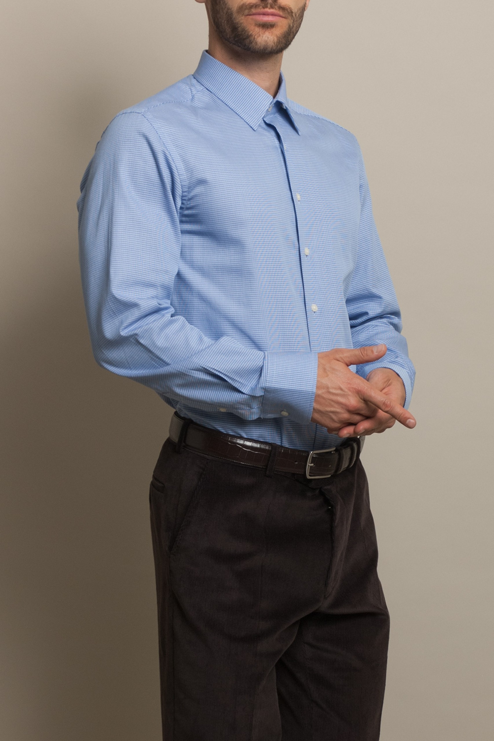 Camisa clásica con micropatrón