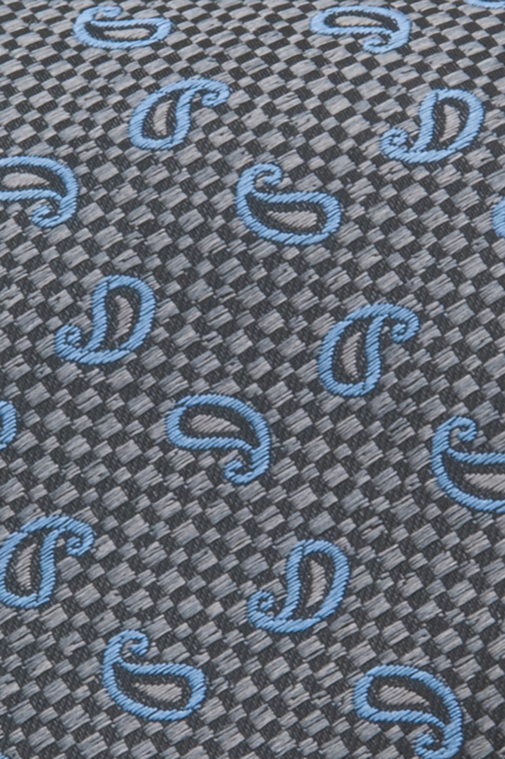 Corbata de seda con motivo de cornucopia