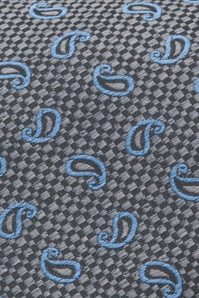 Corbata de seda con motivo de cornucopia 