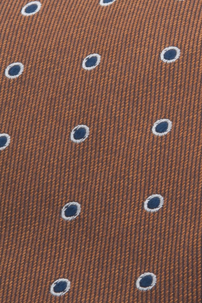 Gravata seda texturizada bolinhas