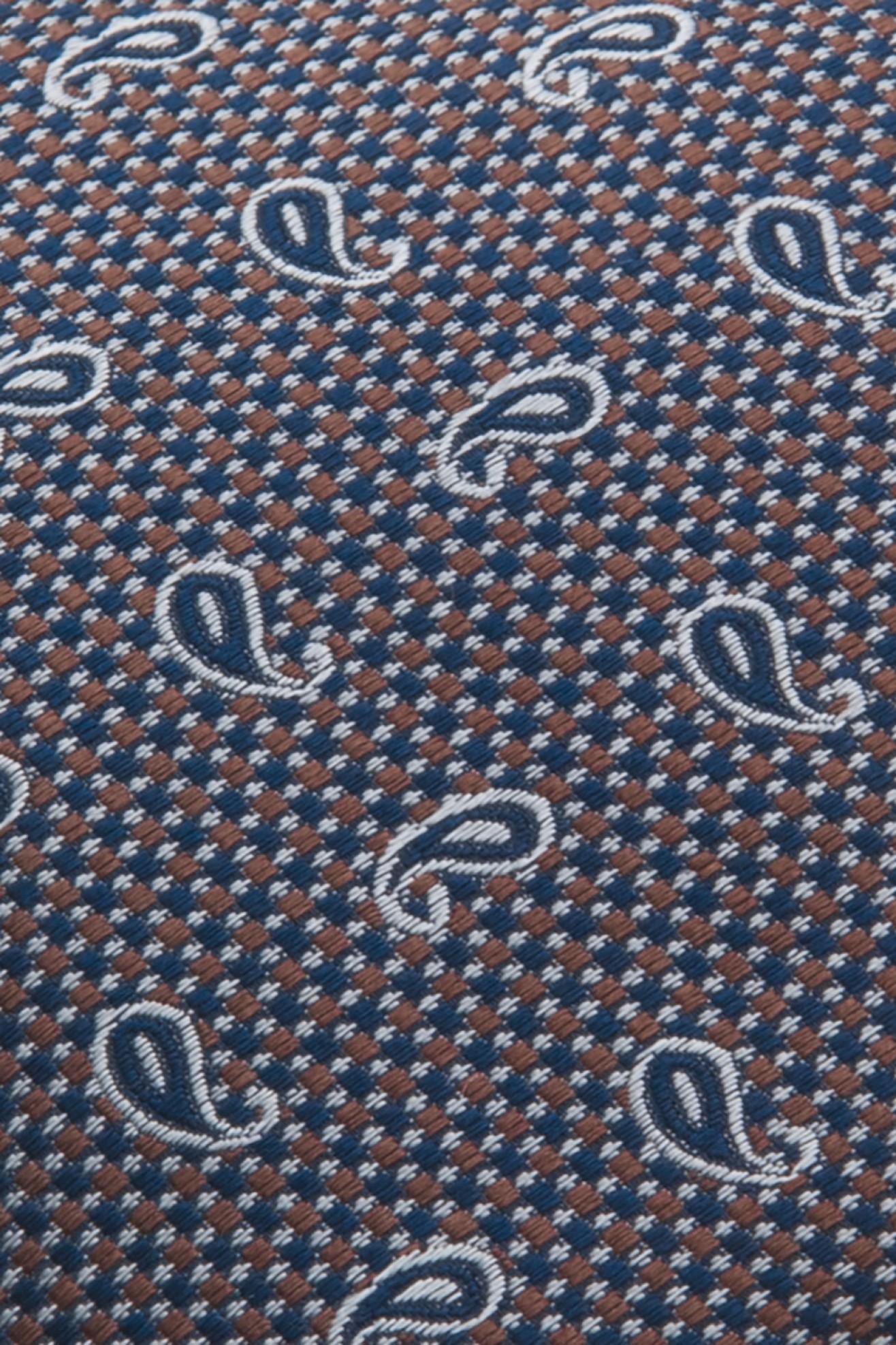 Corbata de seda con estampado de cornucopias