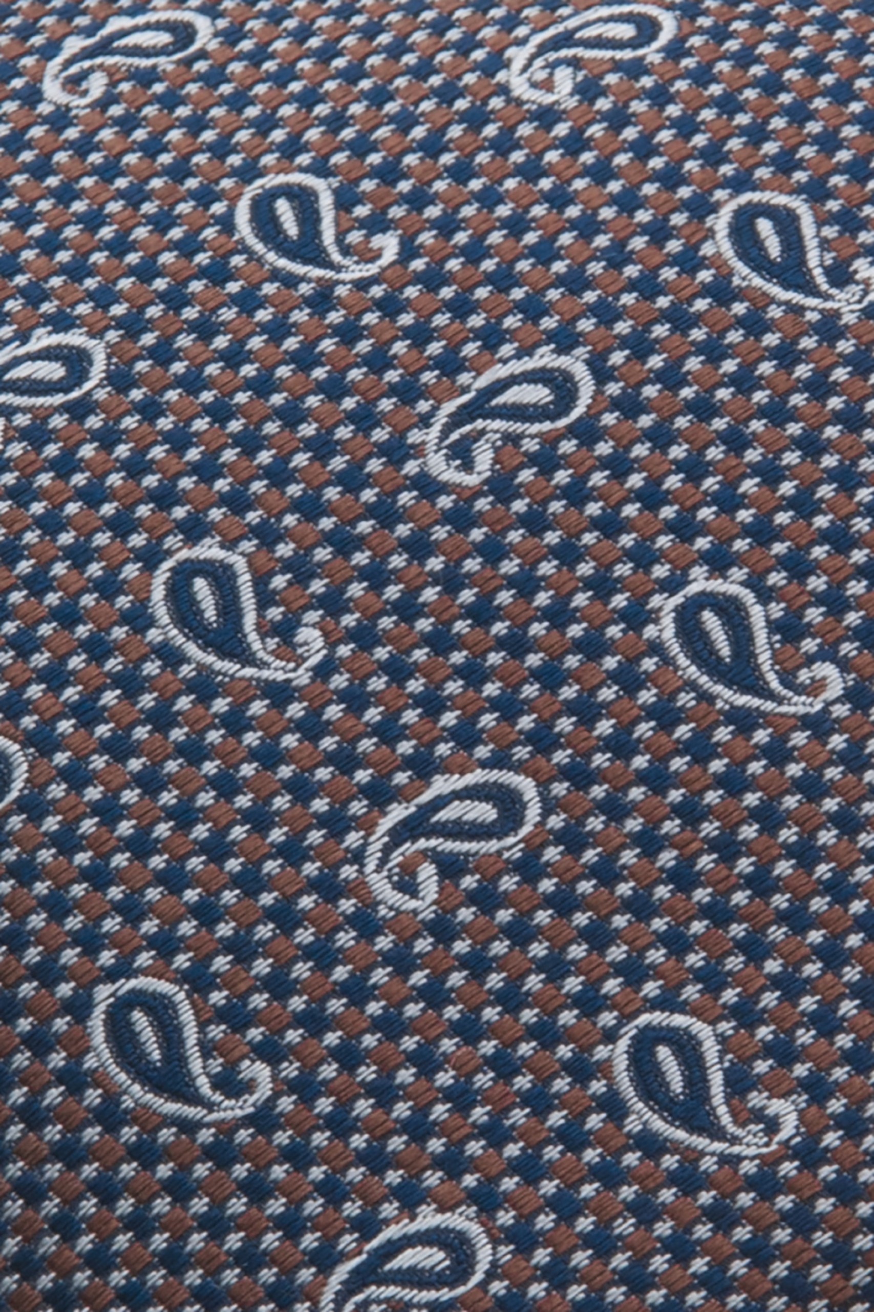 Corbata de seda con estampado de cornucopias