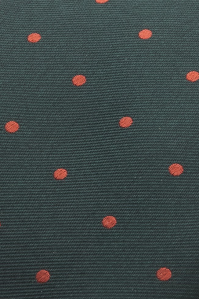 Corbata de seda texturizada con lunares 