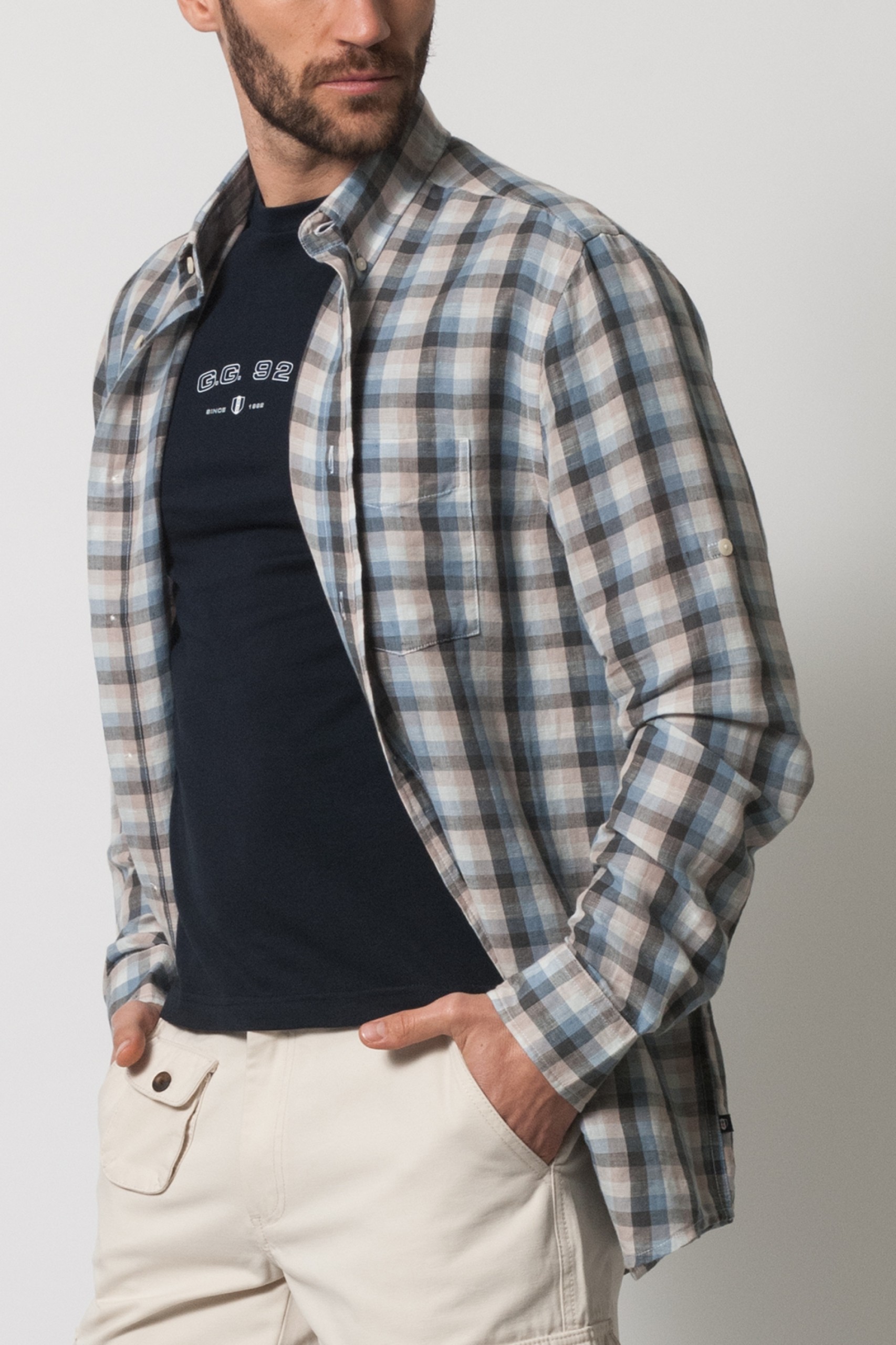 Camisa de lino regular fit