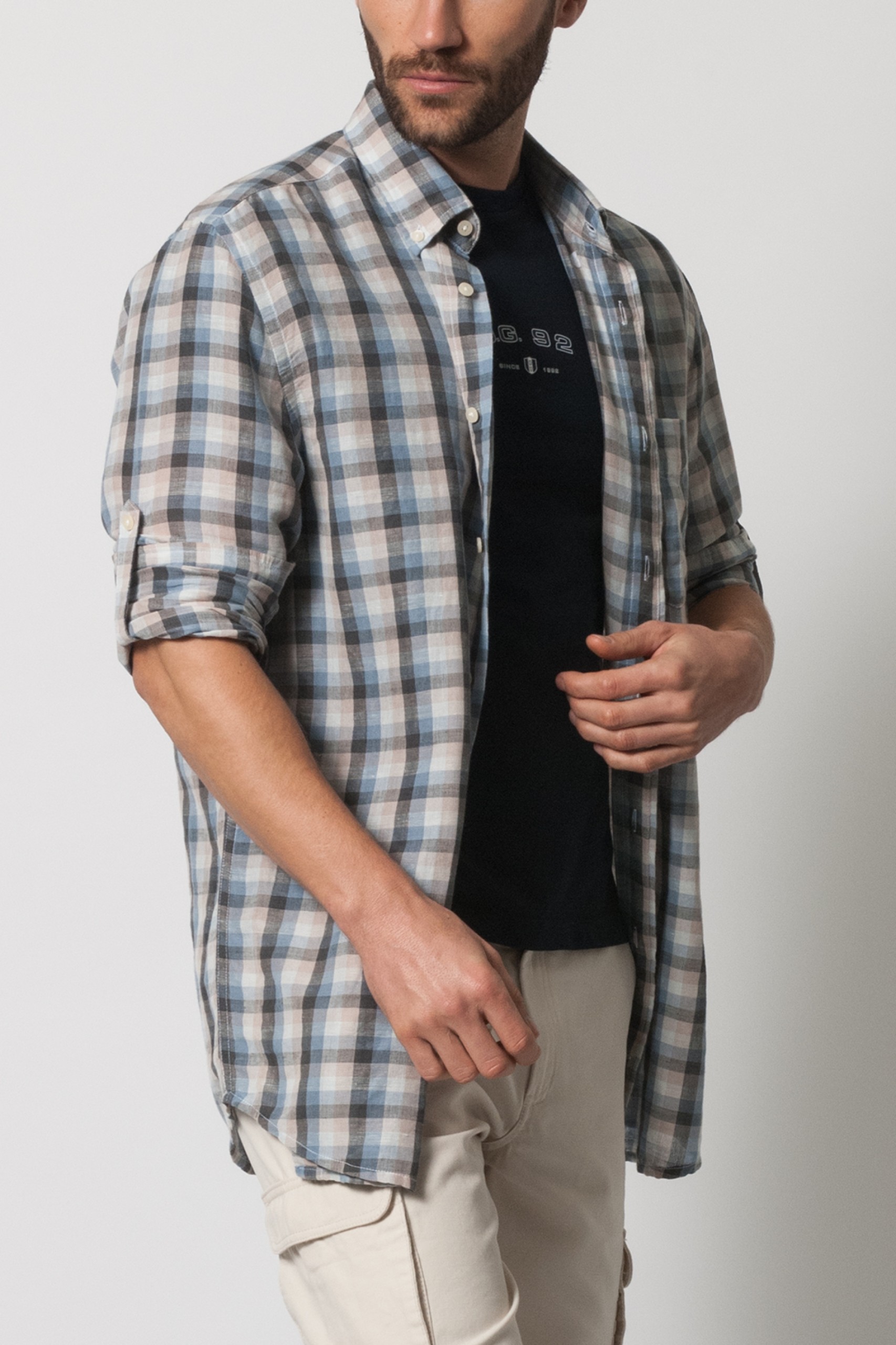 Camisa de lino regular fit