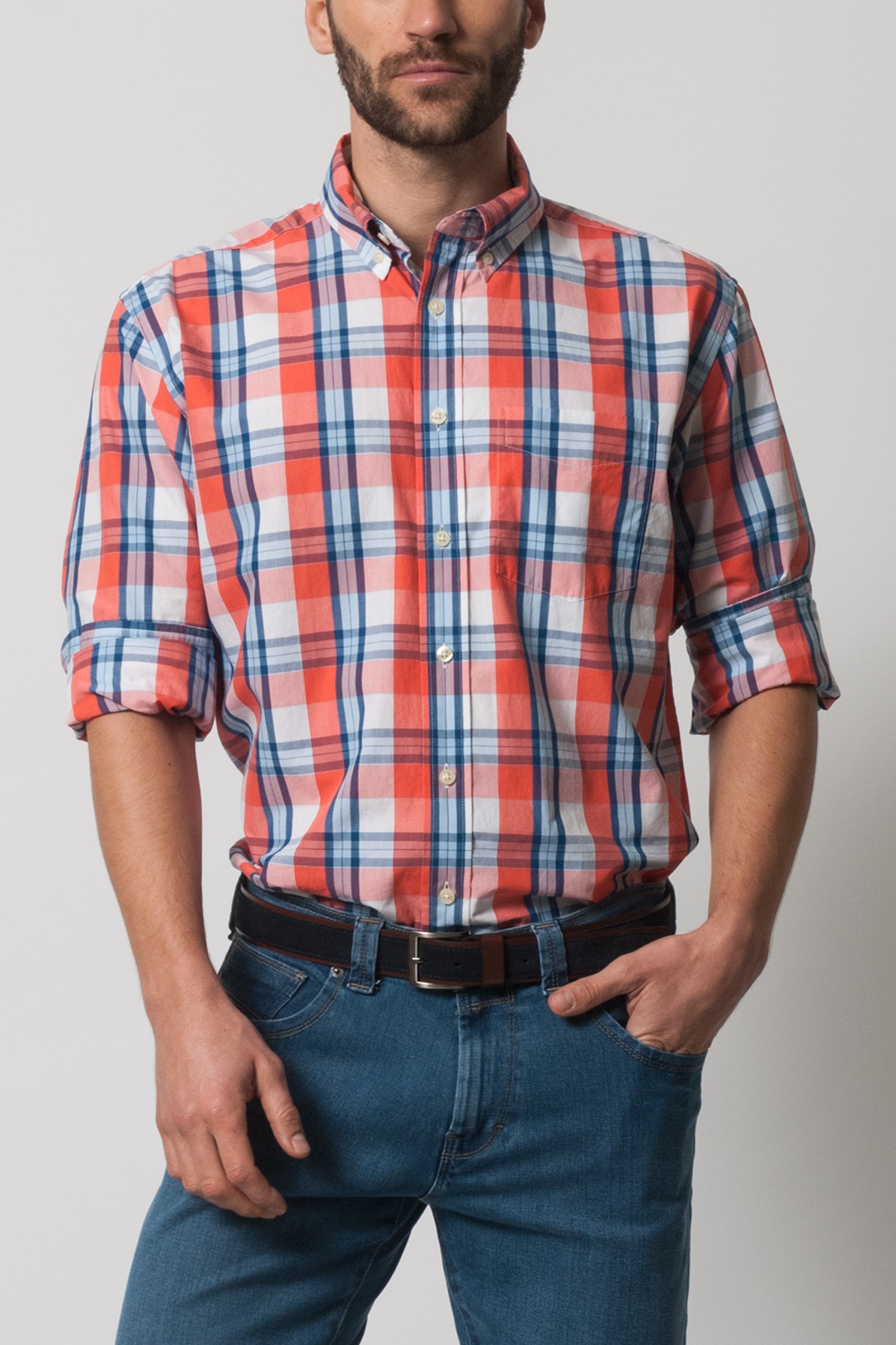 Camisa a cuadros de corte regular