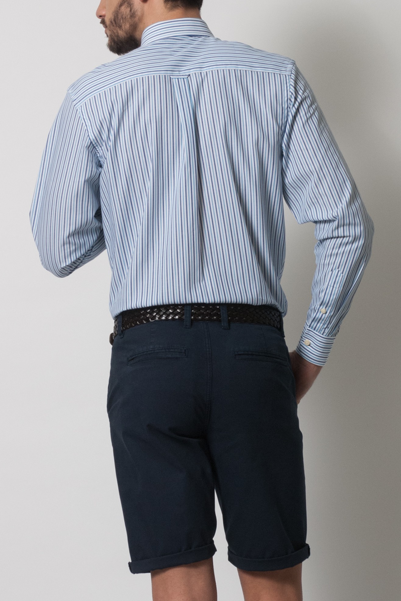 Camisa s riscas regular fit